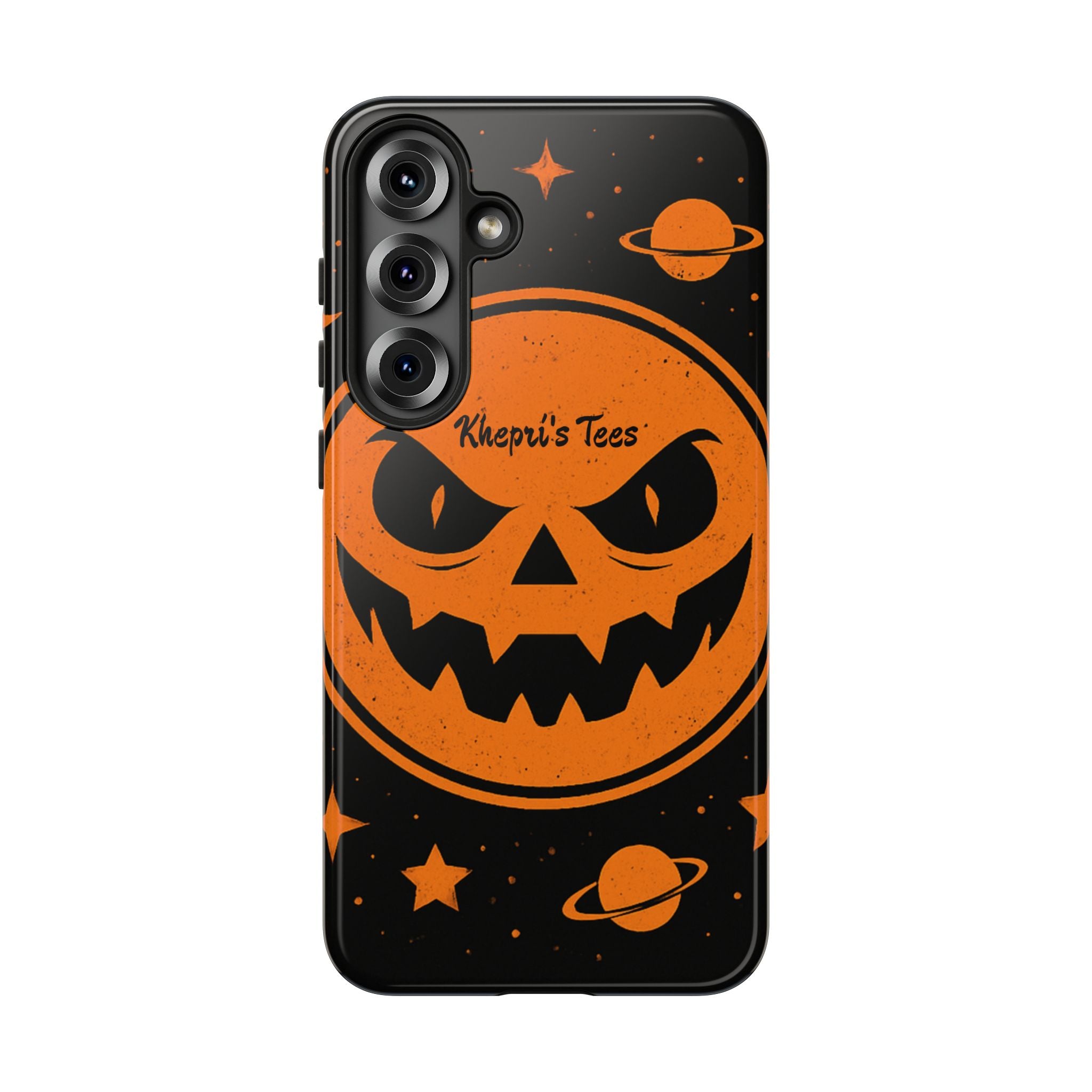 Halloween Monster Sun Phone Case, Spooky Cell Phone Cover, Tough Case for Halloween Lovers, Galaxy Print Phone Accessory, Kids & Adults Gift
