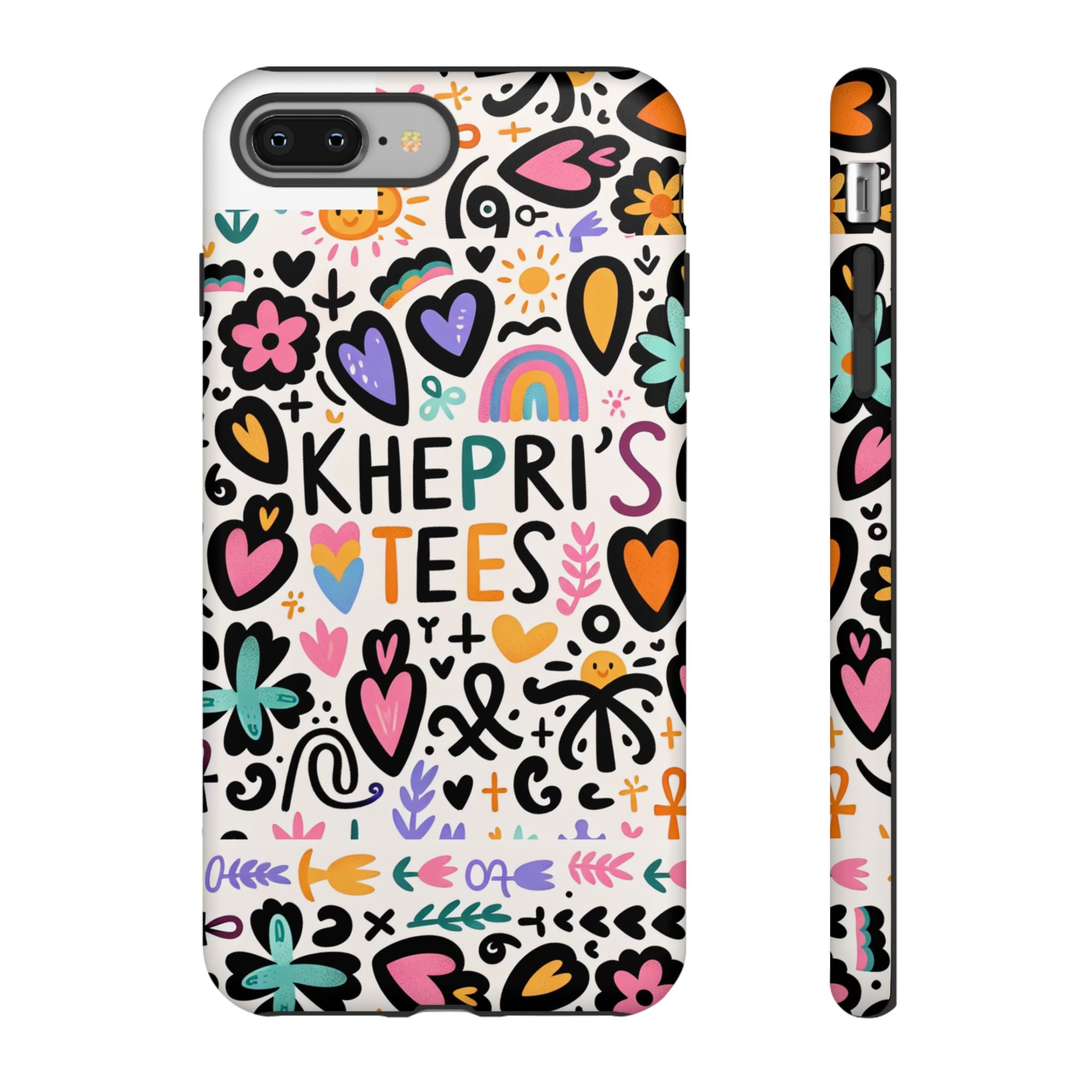 Colorful Phone Case with Floral Design, Tough Cases, Artistic Smartphone Case, Funky Floral Cover, Fun Gift for Teens, Trendy Accessories