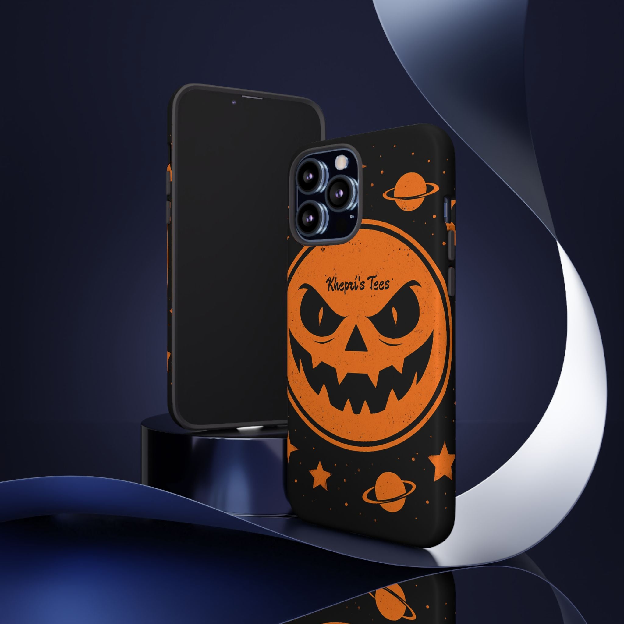 Halloween Monster Sun Phone Case, Spooky Cell Phone Cover, Tough Case for Halloween Lovers, Galaxy Print Phone Accessory, Kids & Adults Gift