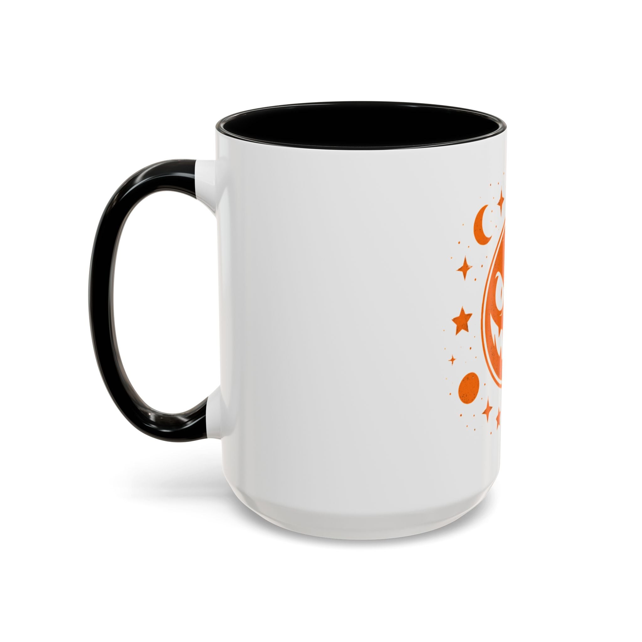 Cosmic Grin Coffee Mug - Fun Space Design, Halloween Gift, Unique Ceramic Mug, Sci-Fi Lover's Drinkware, Planetary Decor