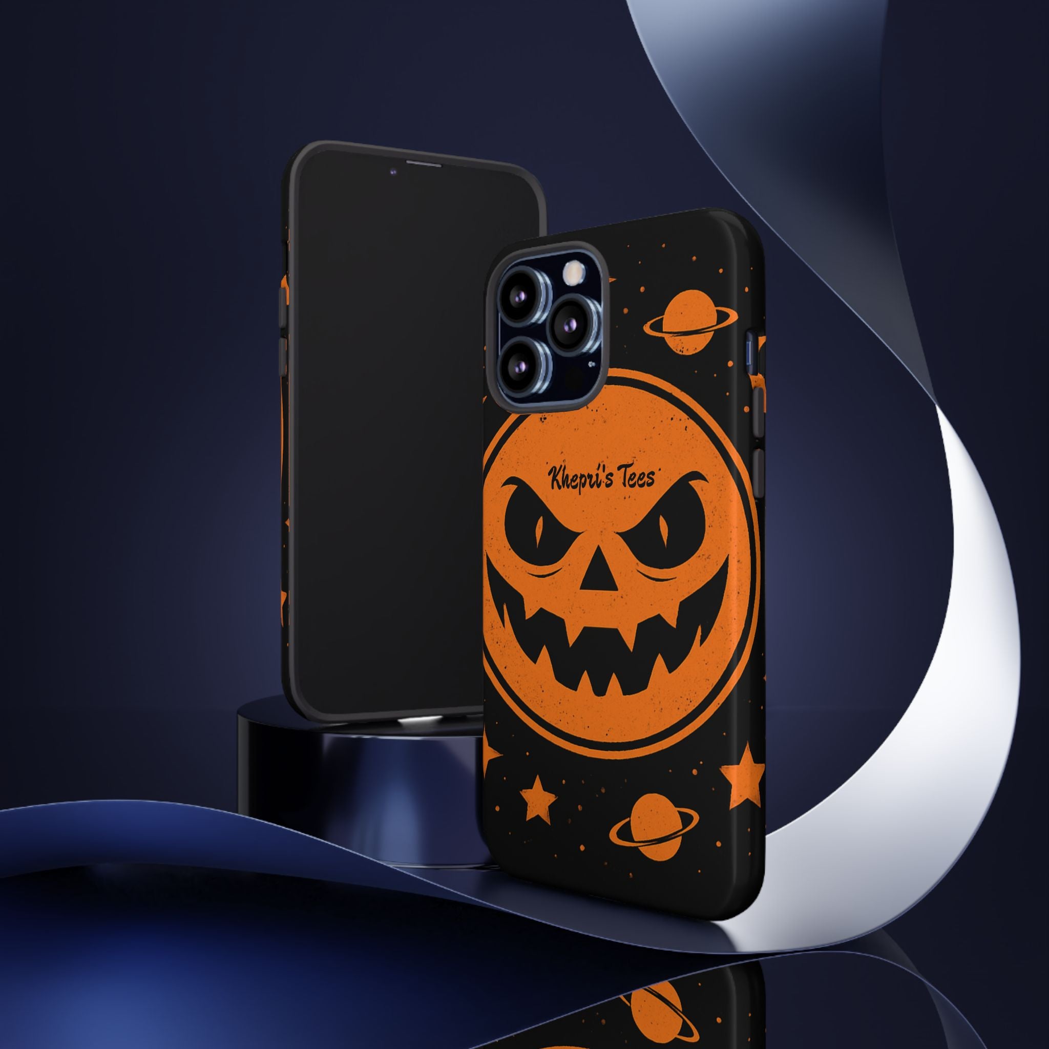Halloween Monster Sun Phone Case, Spooky Cell Phone Cover, Tough Case for Halloween Lovers, Galaxy Print Phone Accessory, Kids & Adults Gift