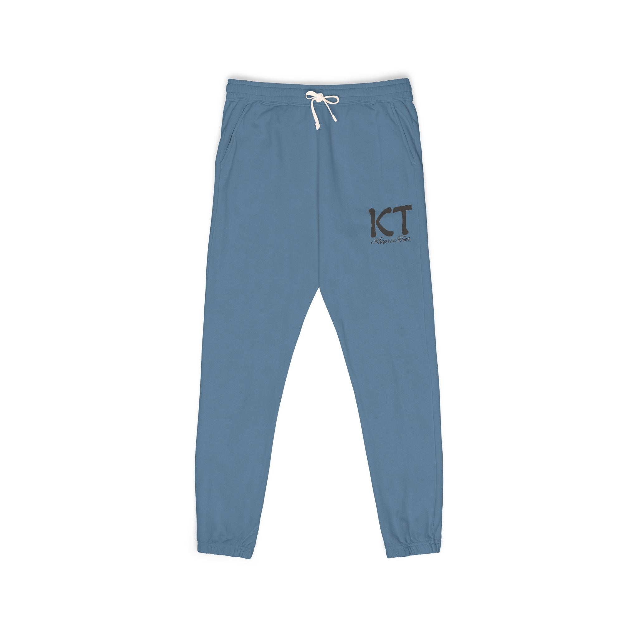 (Black) Comfy Fleece KT Sweatpants for Everyone - Cozy Loungewear, Perfect for Relaxing, Gifts, Travel, Indoor Wear, Khepri's Tees Fashion Pants