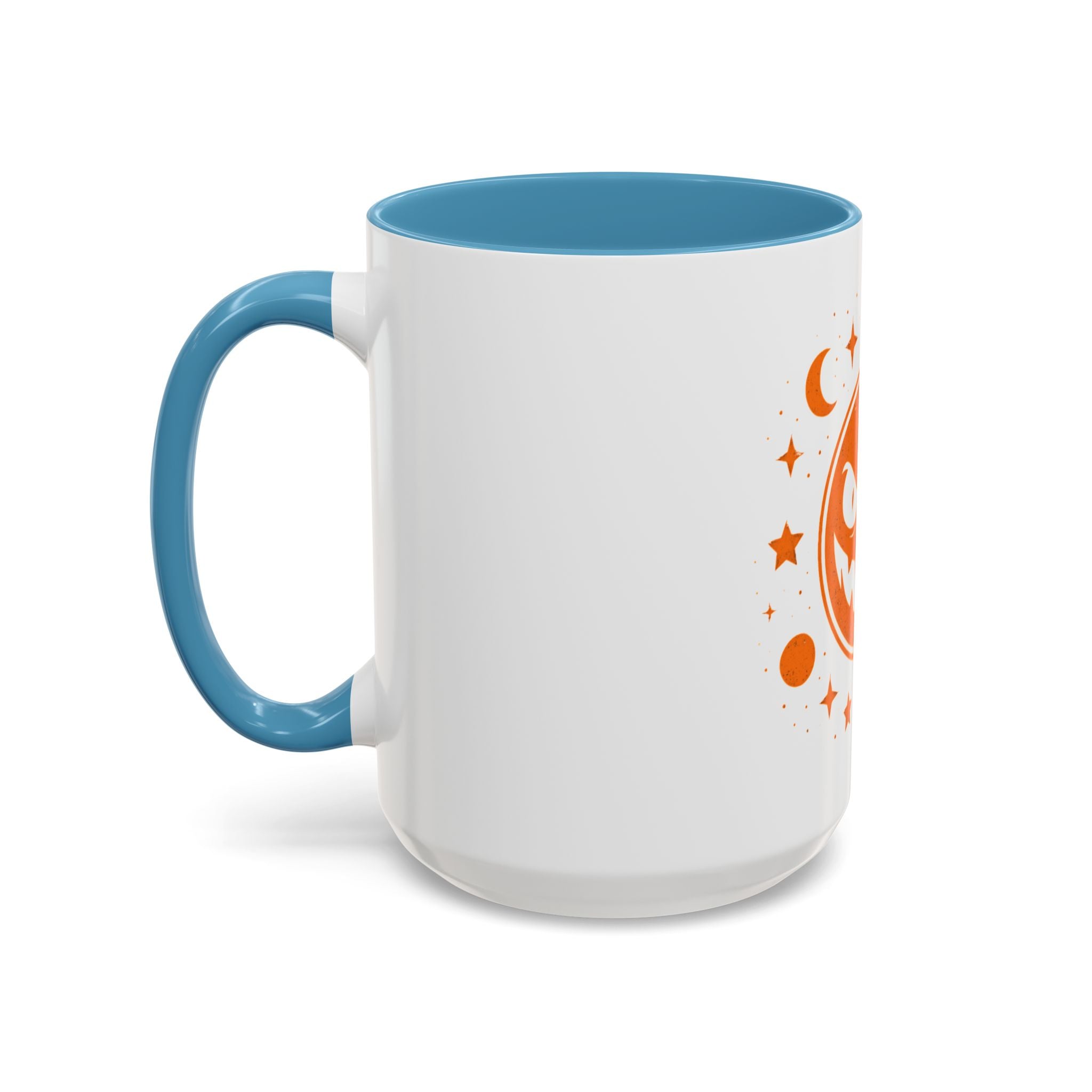 Cosmic Grin Coffee Mug - Fun Space Design, Halloween Gift, Unique Ceramic Mug, Sci-Fi Lover's Drinkware, Planetary Decor