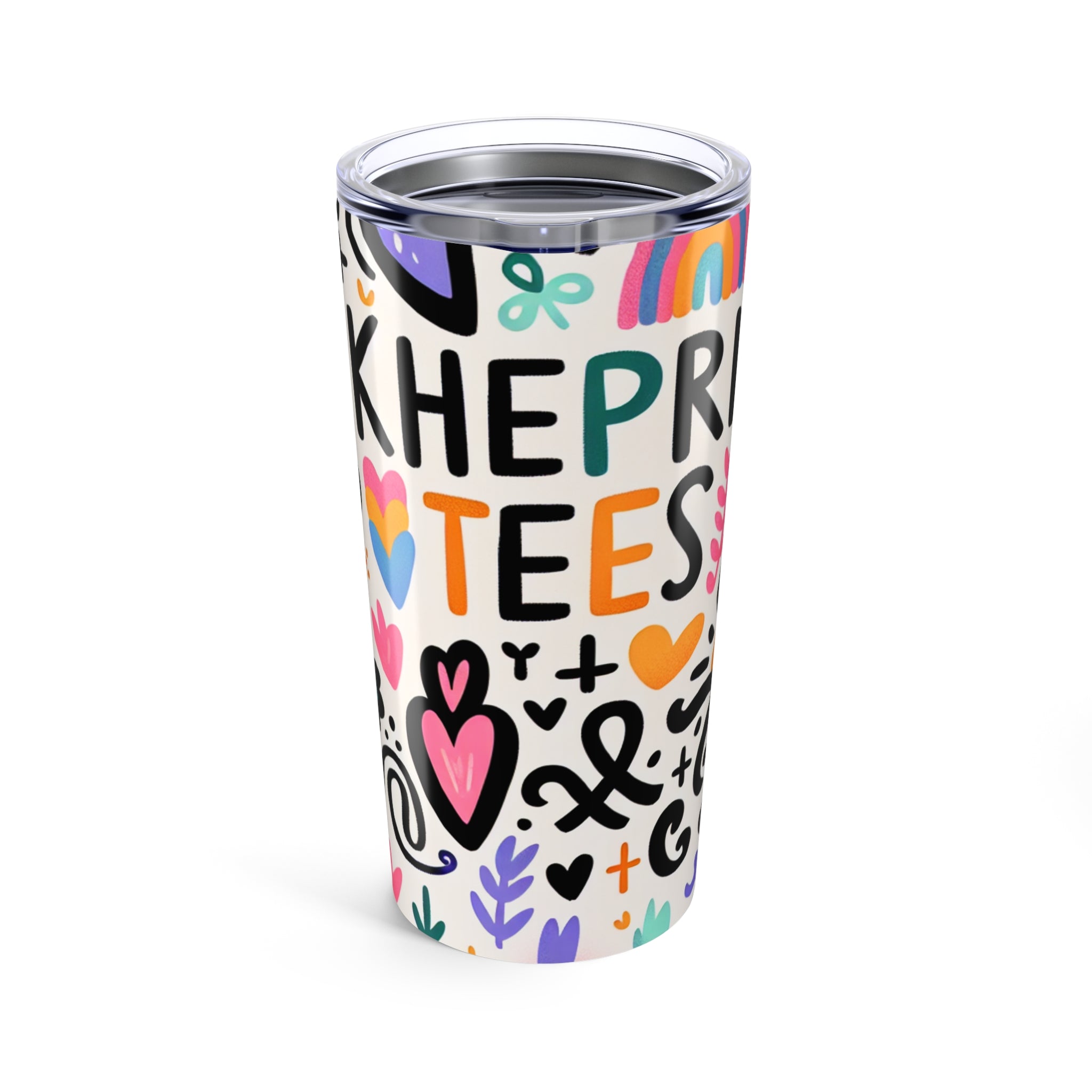 Khepri's Tees Pink Doodle 20oz Tumbler — Girly Feminine Drinkware