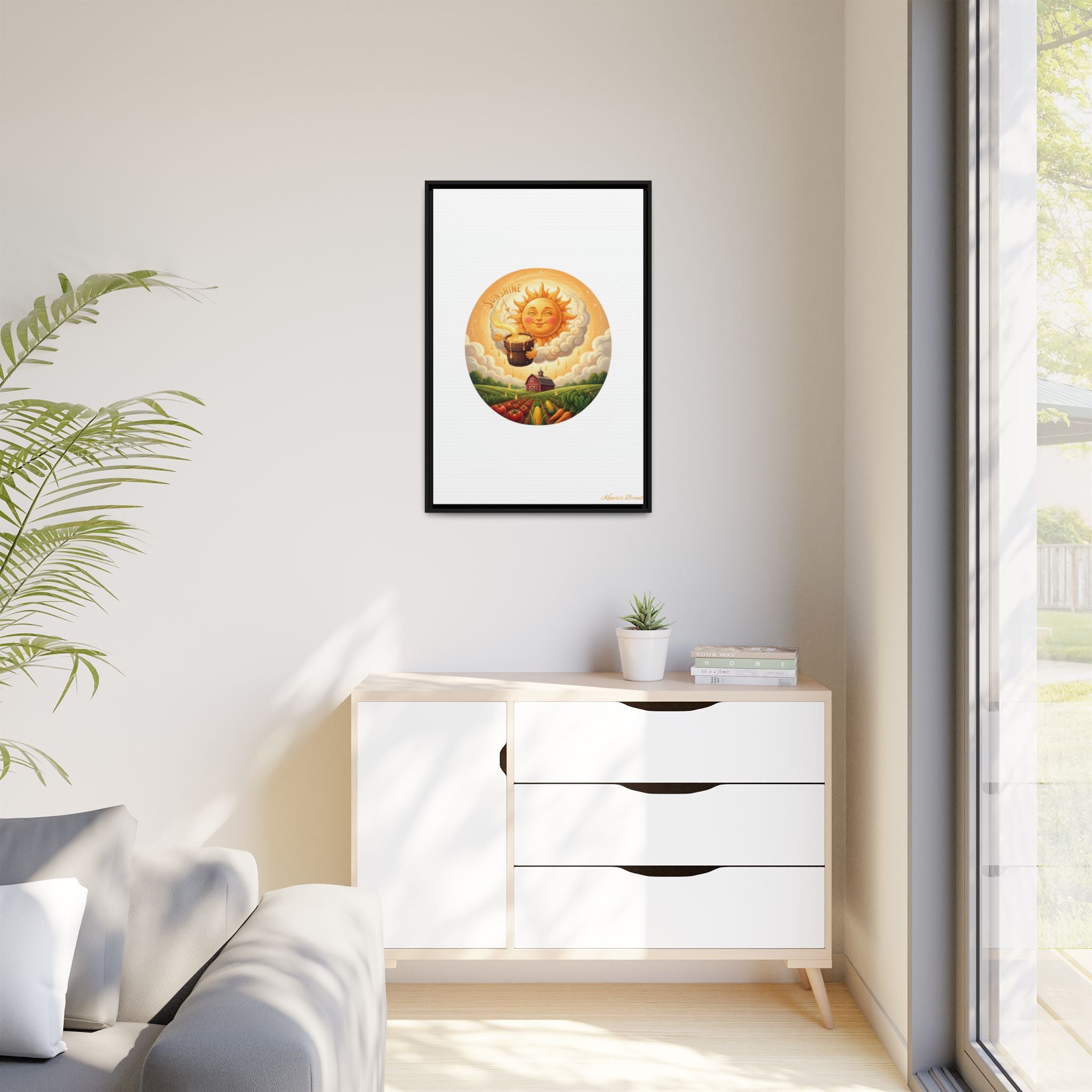 Sun Drip-Framed Matte Picture