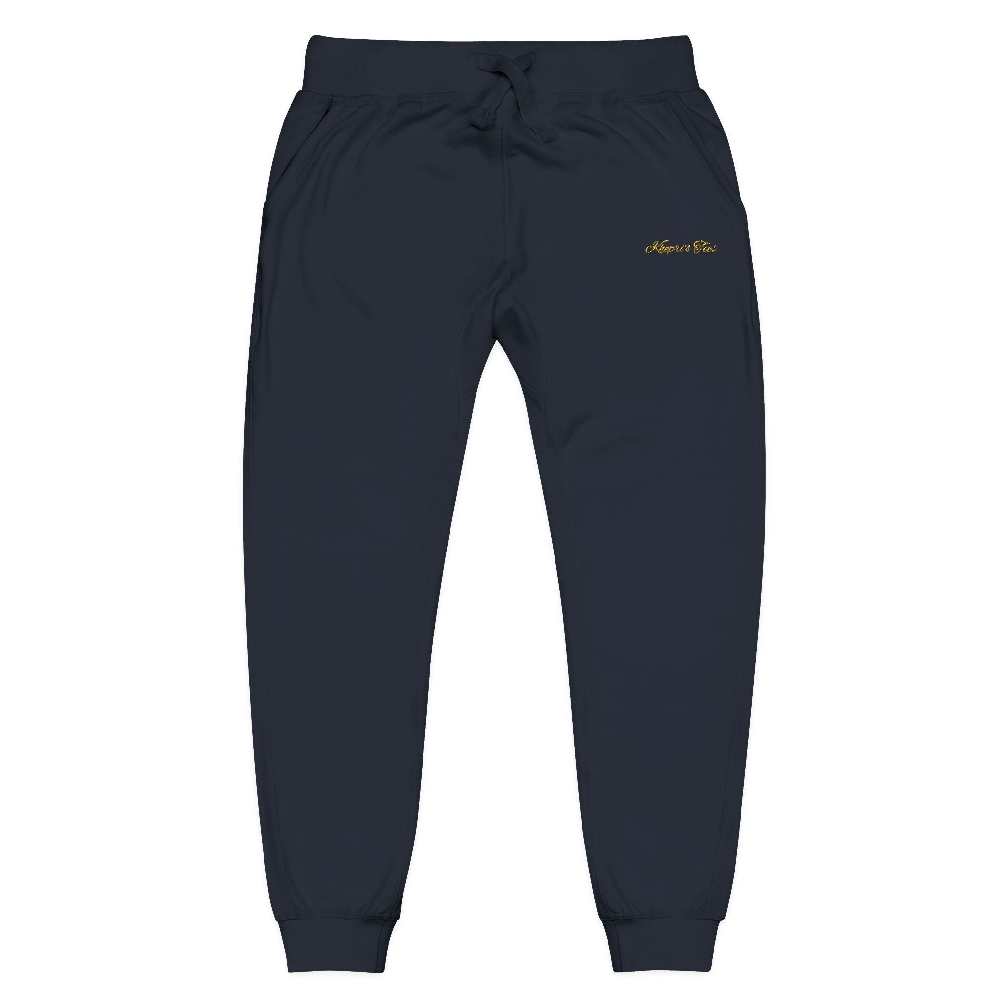 Cozy Unisex Fleece Sweatpants with Embroidery, Perfect for Lounging, Outdoor Activities, Gift for Him/Her, Personalized Relaxation Wear