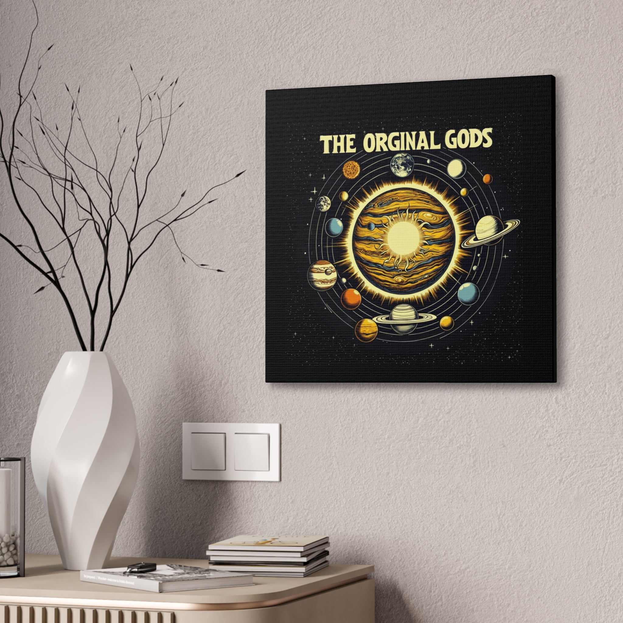 "The Original Gods" Canvas Wall Art — Classic Planetary Picture