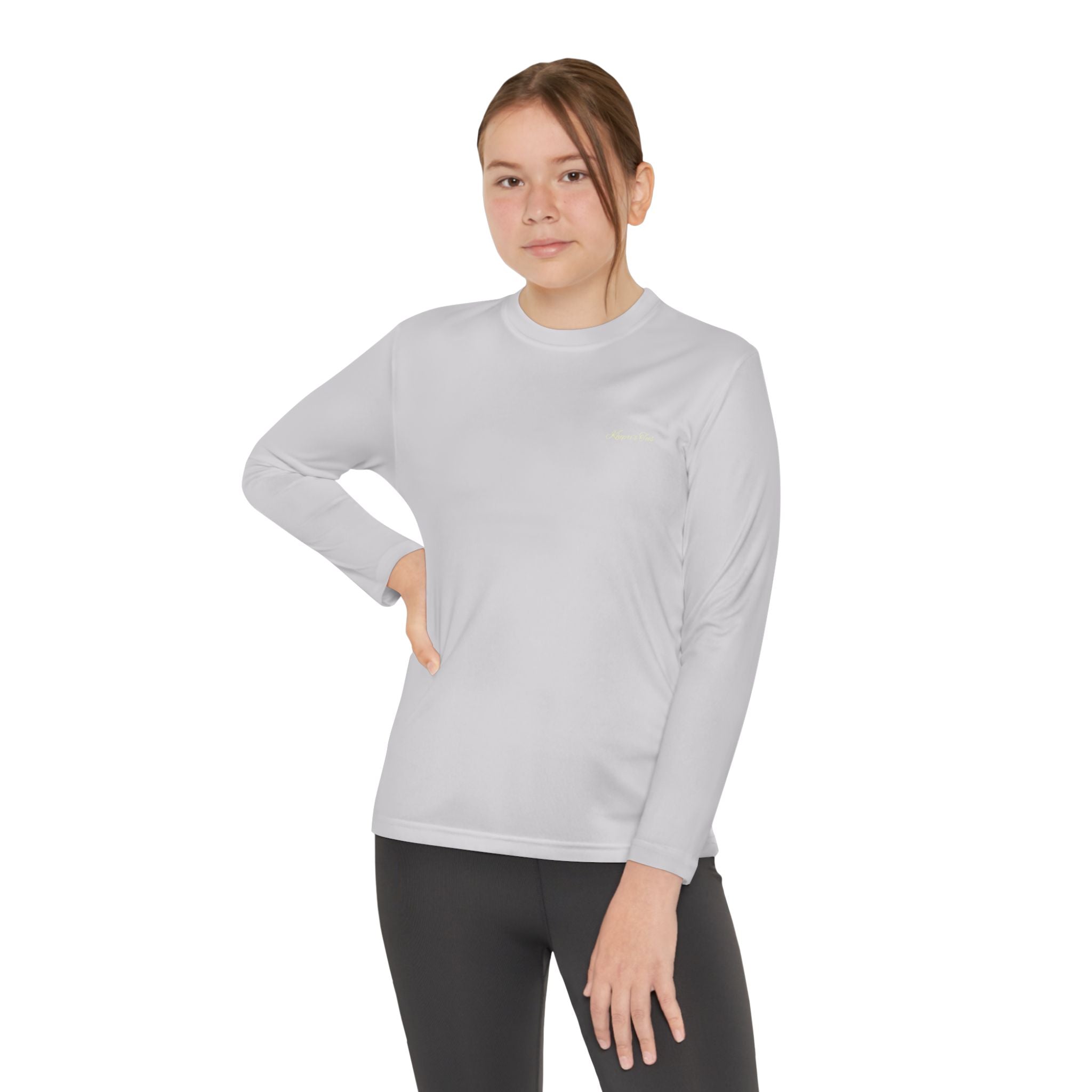 Eclipse-Youth Long Sleeve Tee — Minimal Gold Circle Back Logo