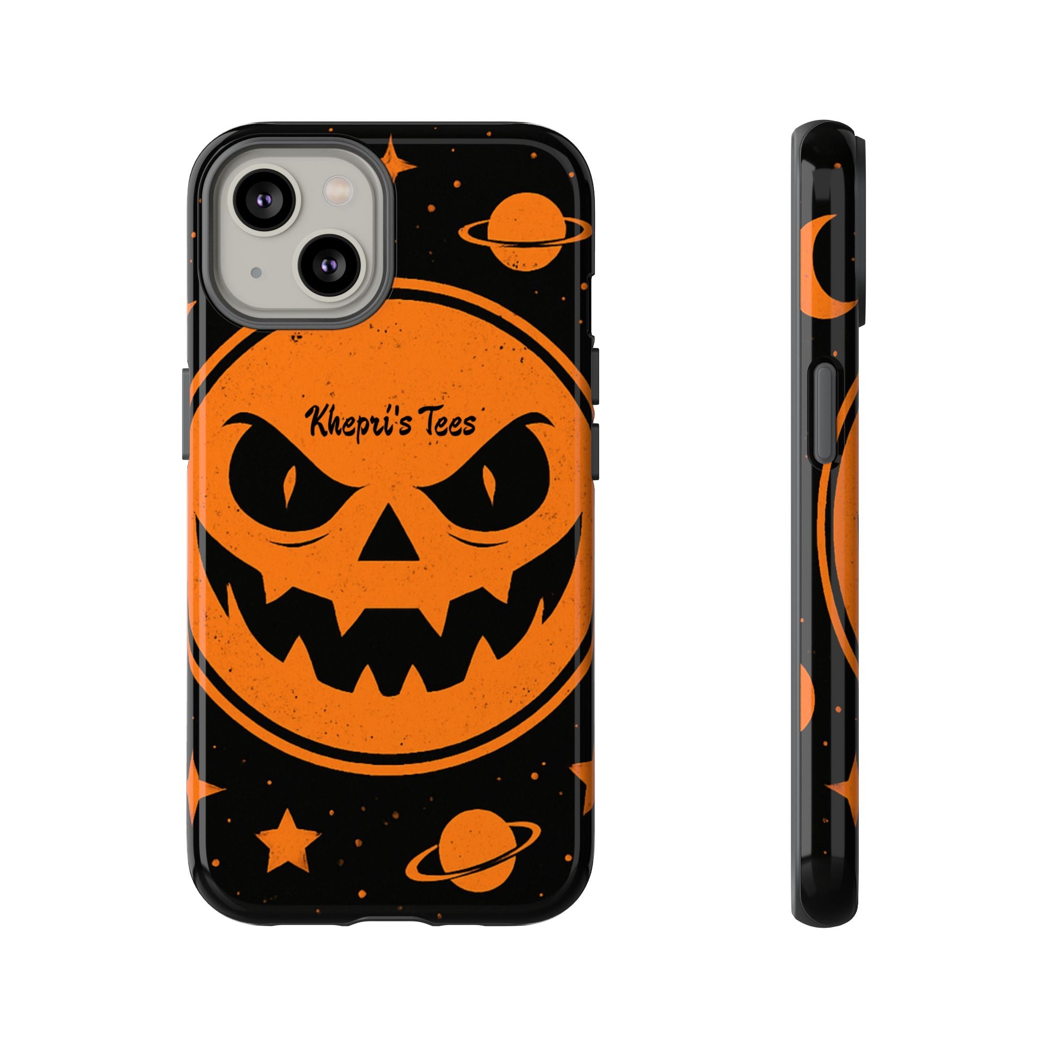 Halloween Monster Sun Phone Case, Spooky Cell Phone Cover, Tough Case for Halloween Lovers, Galaxy Print Phone Accessory, Kids & Adults Gift