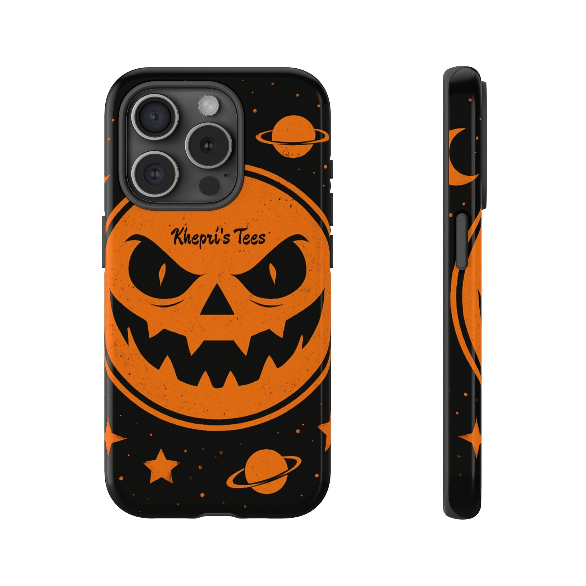 Halloween Monster Sun Phone Case, Spooky Cell Phone Cover, Tough Case for Halloween Lovers, Galaxy Print Phone Accessory, Kids & Adults Gift