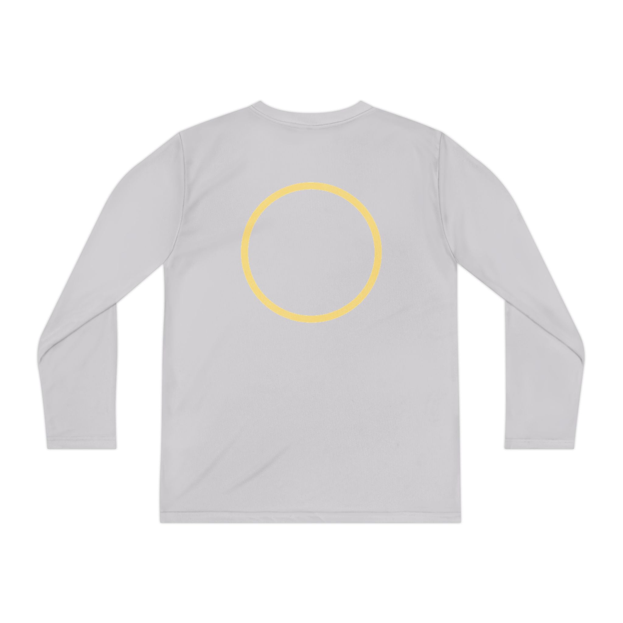 Eclipse-Youth Long Sleeve Tee — Minimal Gold Circle Back Logo