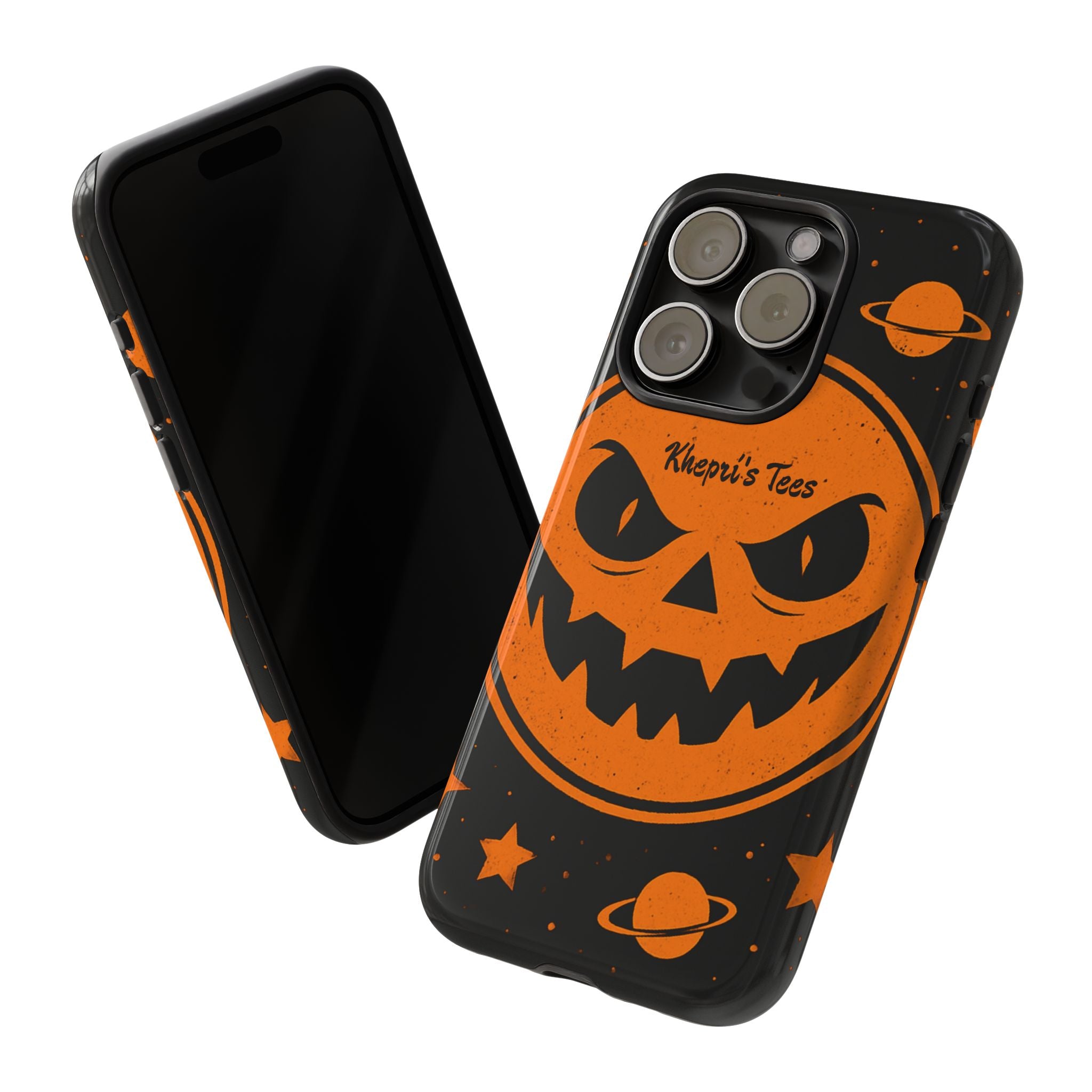 Halloween Monster Sun Phone Case, Spooky Cell Phone Cover, Tough Case for Halloween Lovers, Galaxy Print Phone Accessory, Kids & Adults Gift