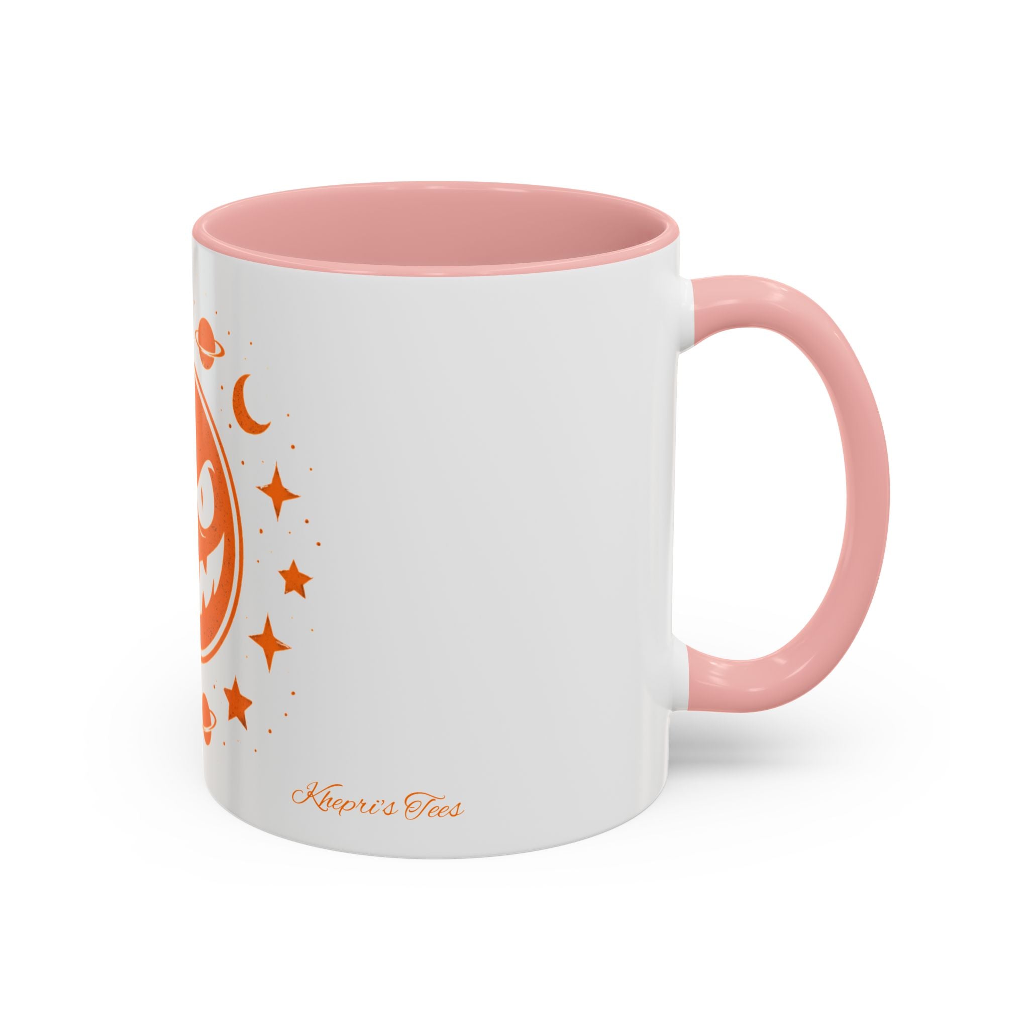 Cosmic Grin Coffee Mug - Fun Space Design, Halloween Gift, Unique Ceramic Mug, Sci-Fi Lover's Drinkware, Planetary Decor