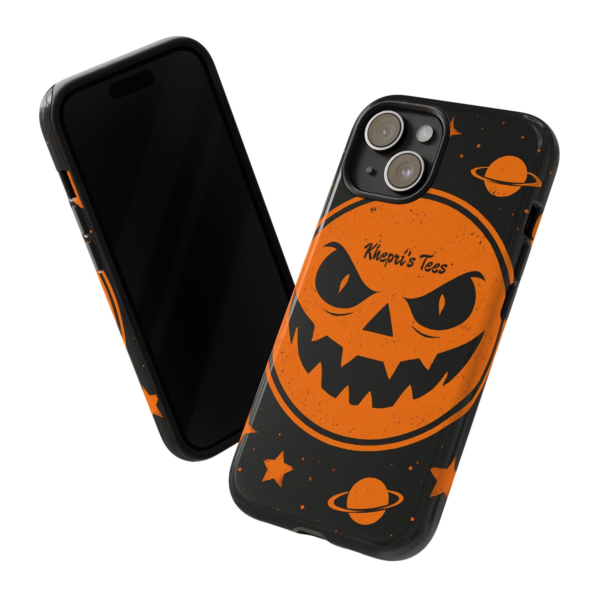 Halloween Monster Sun Phone Case, Spooky Cell Phone Cover, Tough Case for Halloween Lovers, Galaxy Print Phone Accessory, Kids & Adults Gift