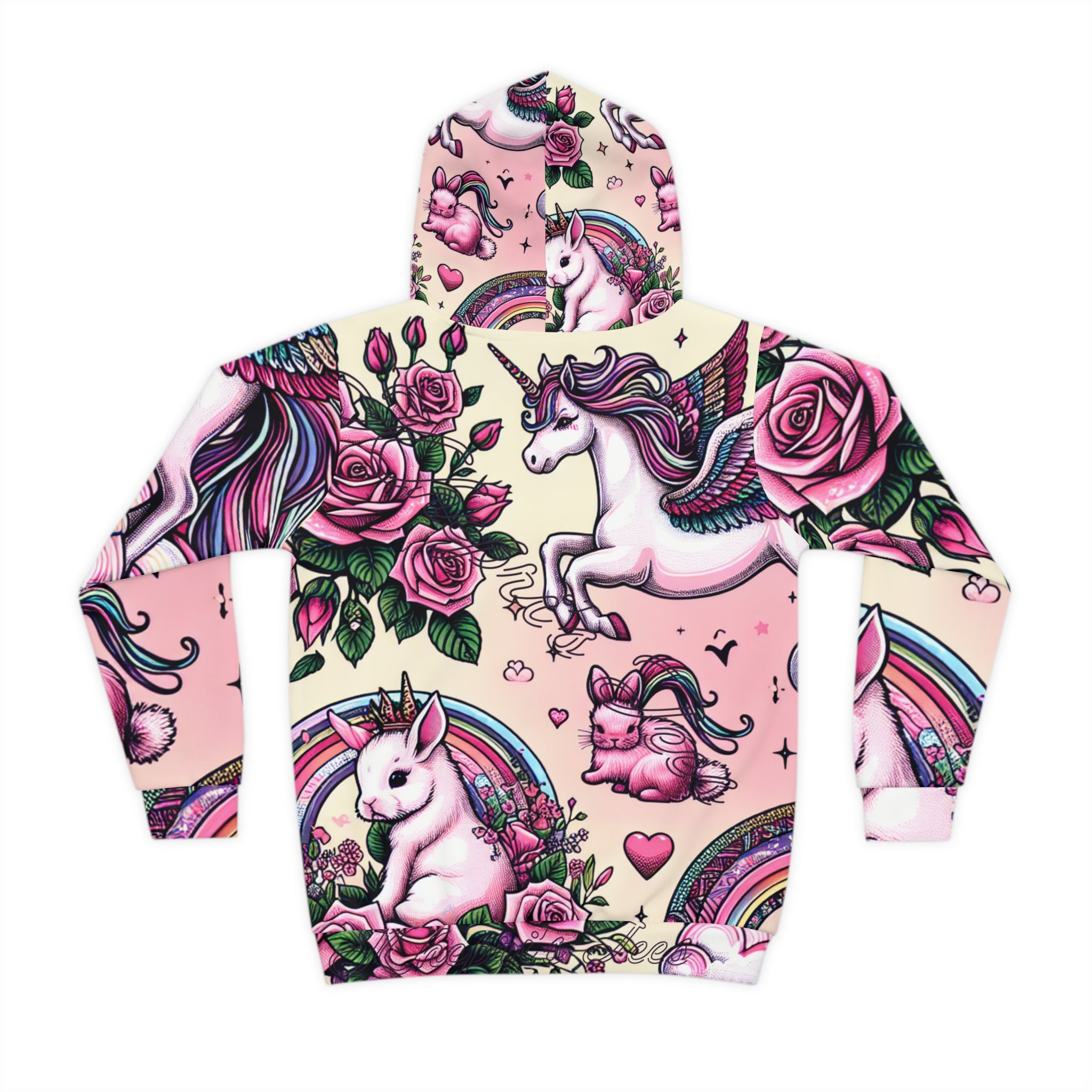 Rainbow Rabbit Unicorn Hoodie-Youth