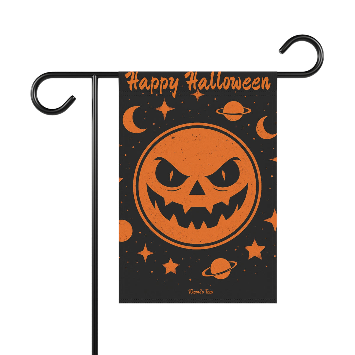 Halloween Garden Banner, Spooky Outdoor Decor, Happy Halloween Flag, Fall Decorations, Garden Stake, Seasonal Yard Art