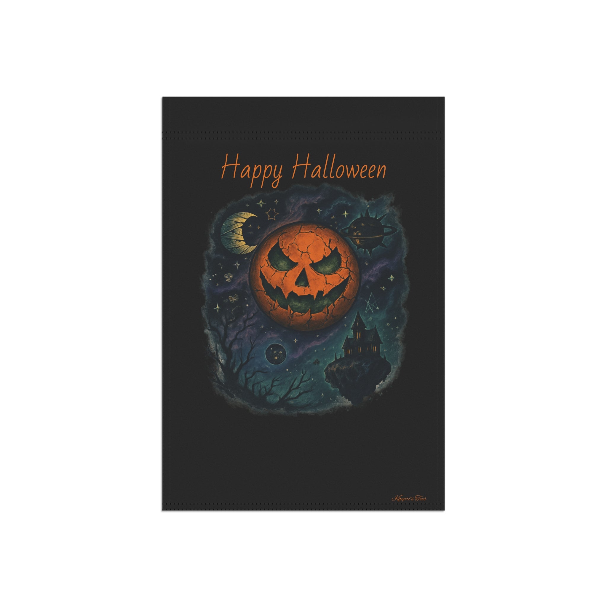 Pumpkin Sun Mummy Moon-Halloween Garden Banner, Spooky Sun, Outdoor Decor, Happy Halloween Flag, Fall Decorations, Garden Stake, Seasonal Yard Art