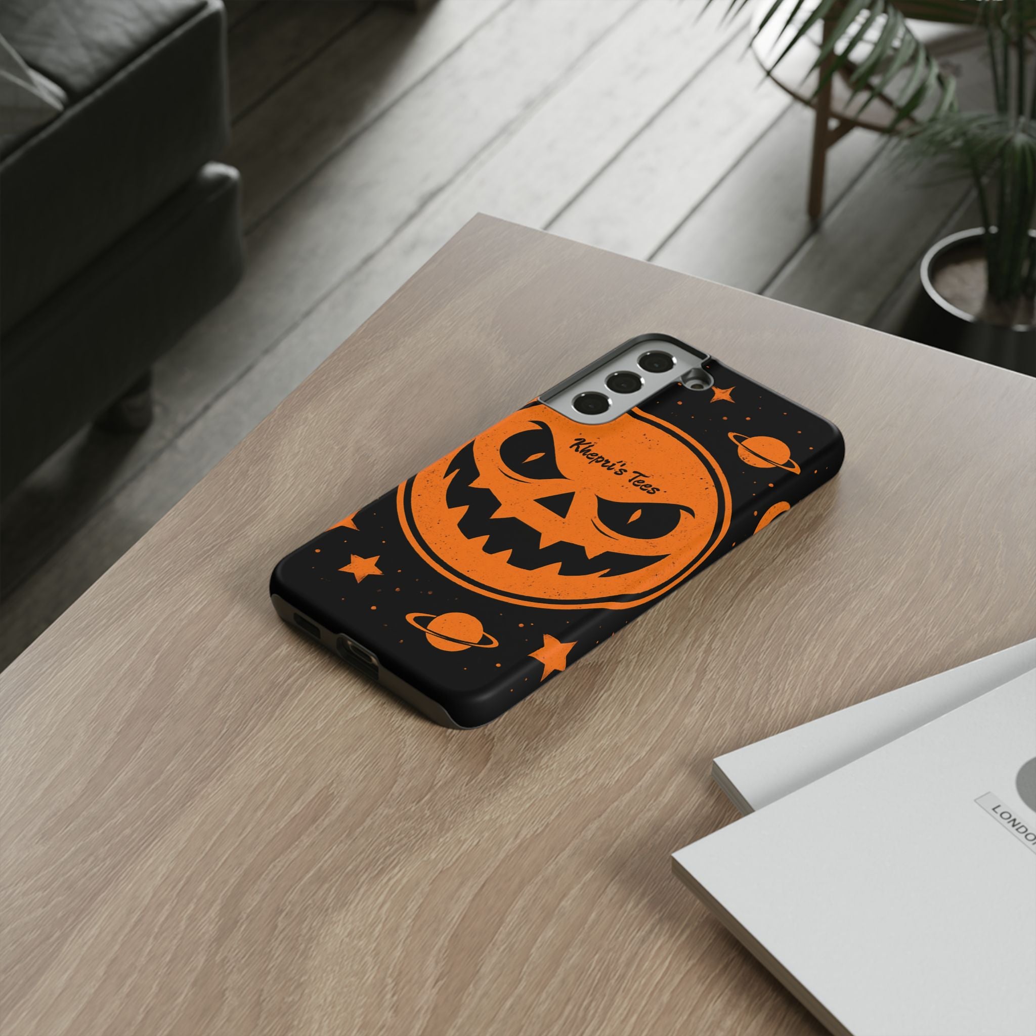 Halloween Phone Case, Spooky Cell Phone Cover, Tough Case for Halloween Lovers, Galaxy Print Phone Accessory, Kids & Adults Gift