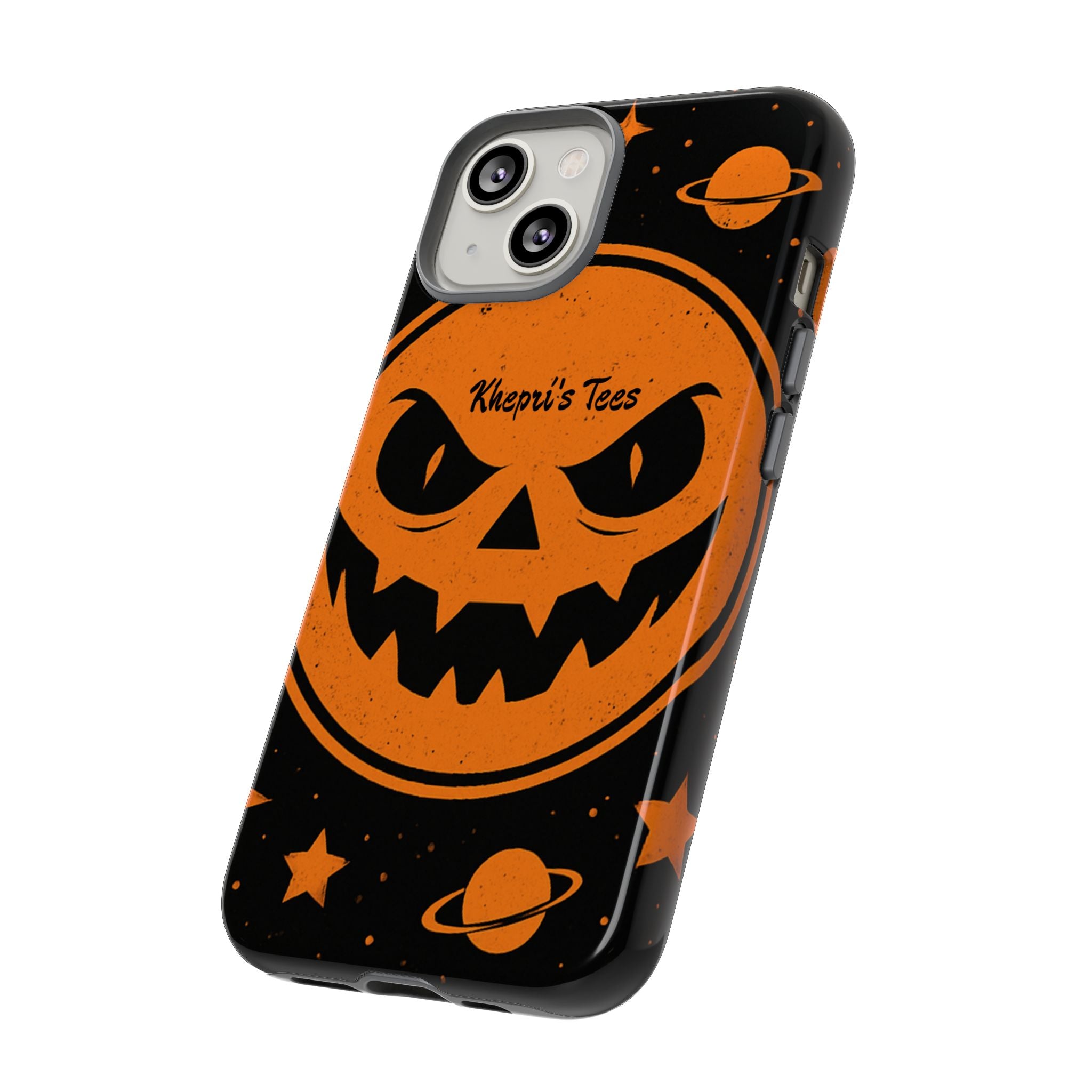 Halloween Monster Sun Phone Case, Spooky Cell Phone Cover, Tough Case for Halloween Lovers, Galaxy Print Phone Accessory, Kids & Adults Gift