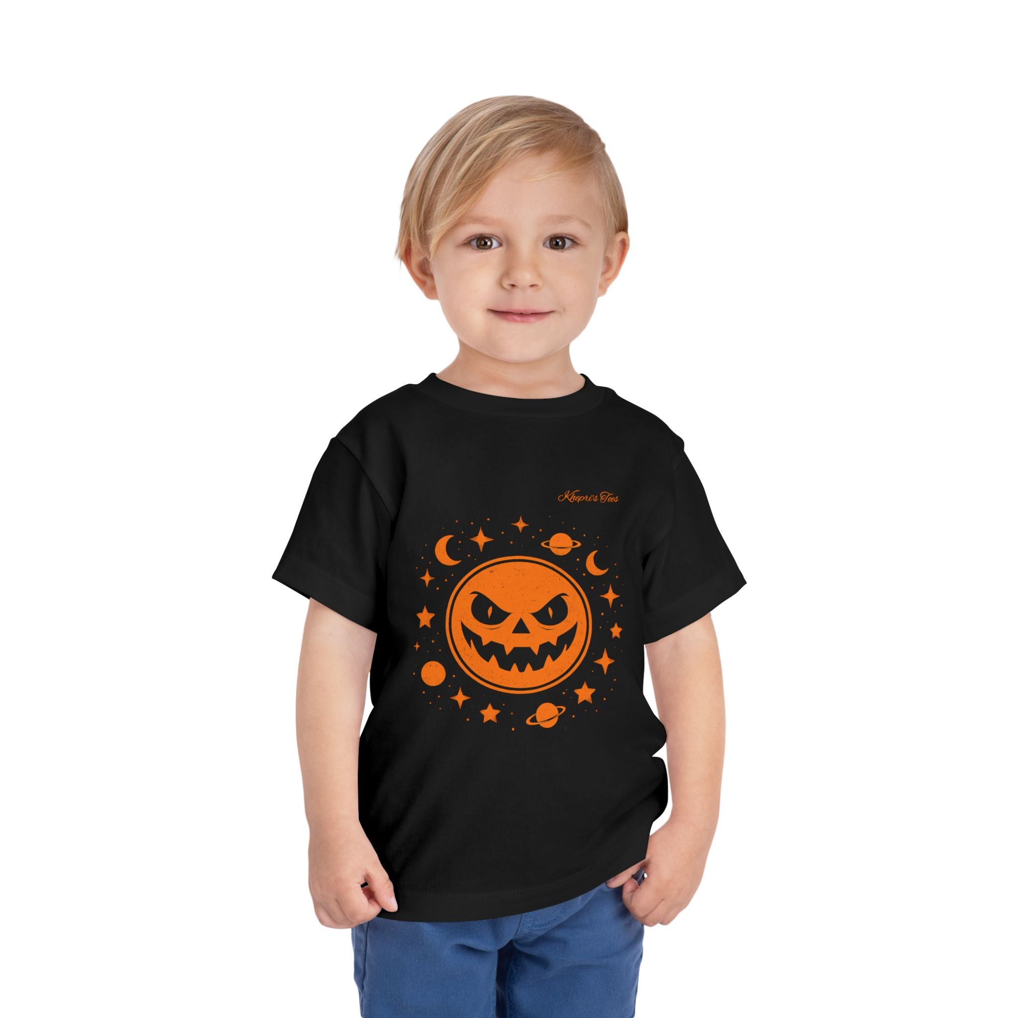 Halloween Toddler Tee, Short Sleeve Kids Shirt, Spooky Pumpkin Graphic, Toddler Halloween Outfit, Cute Fall Clothing