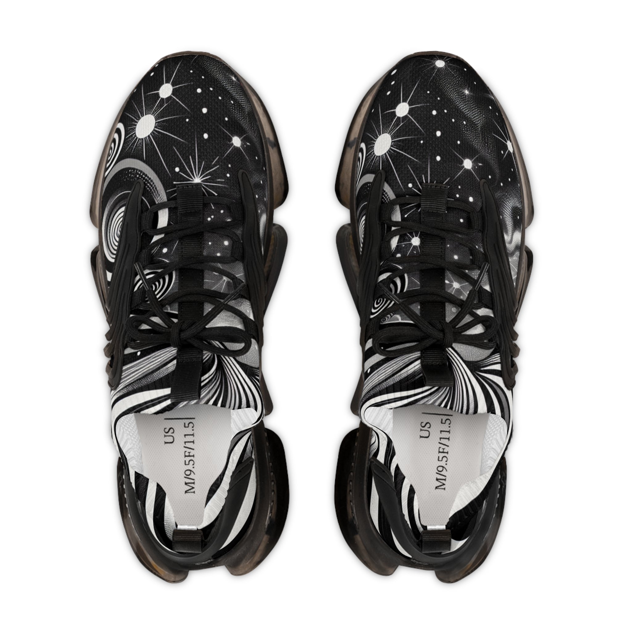 Men's Blaq Starz Mesh Sneakers: Stylish Running Shoes, Comfortable Athletic Footwear, Starry Print Sneakers for Everyday Use, Ideal for Gym, [...]