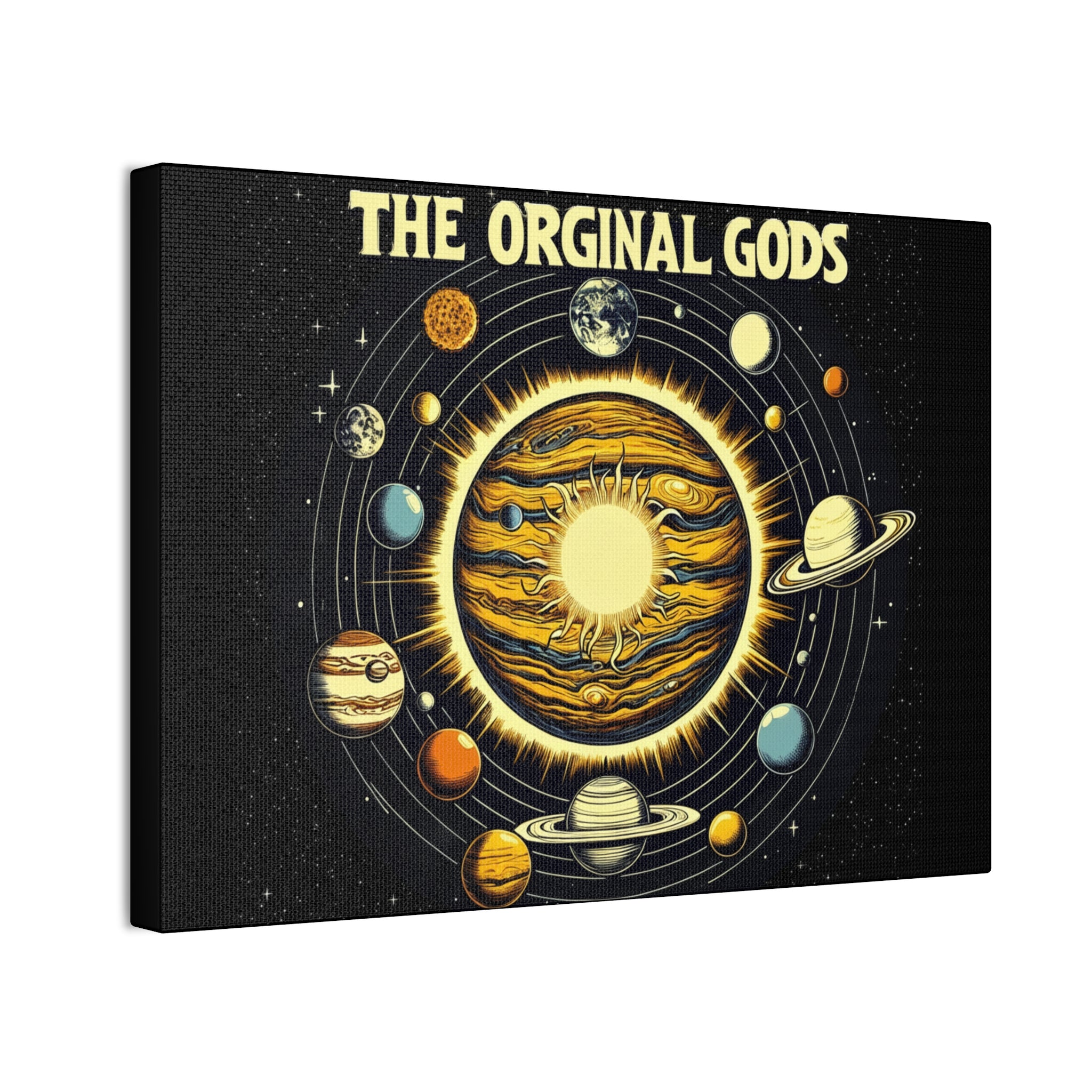 "The Original Gods" Canvas Wall Art — Classic Planetary Picture