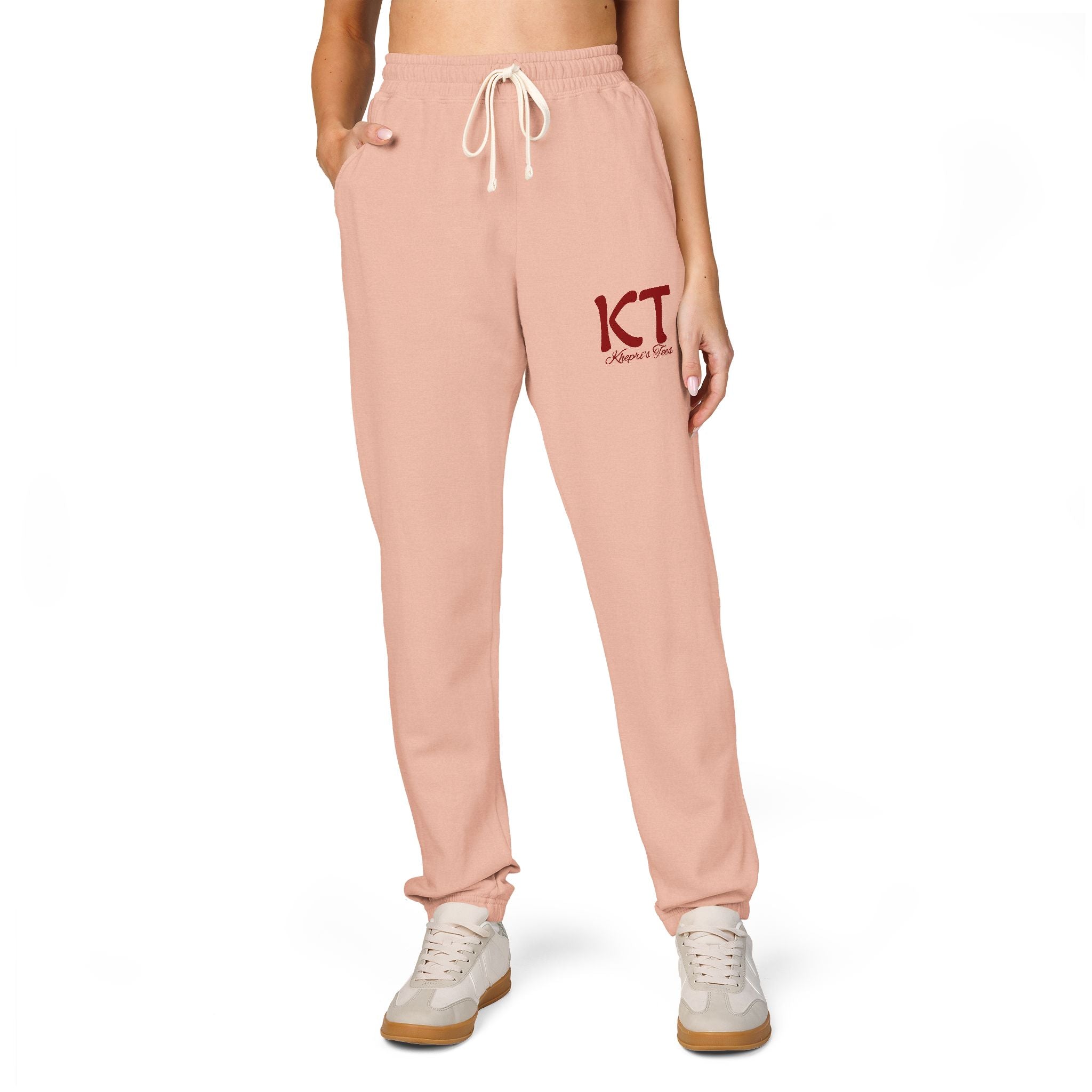 (Red)Comfy Fleece KT Sweatpants for Everyone - Cozy Loungewear, Perfect for Relaxing, Gifts, Travel, Indoor Wear, Khepri's Tees Fashion Pants