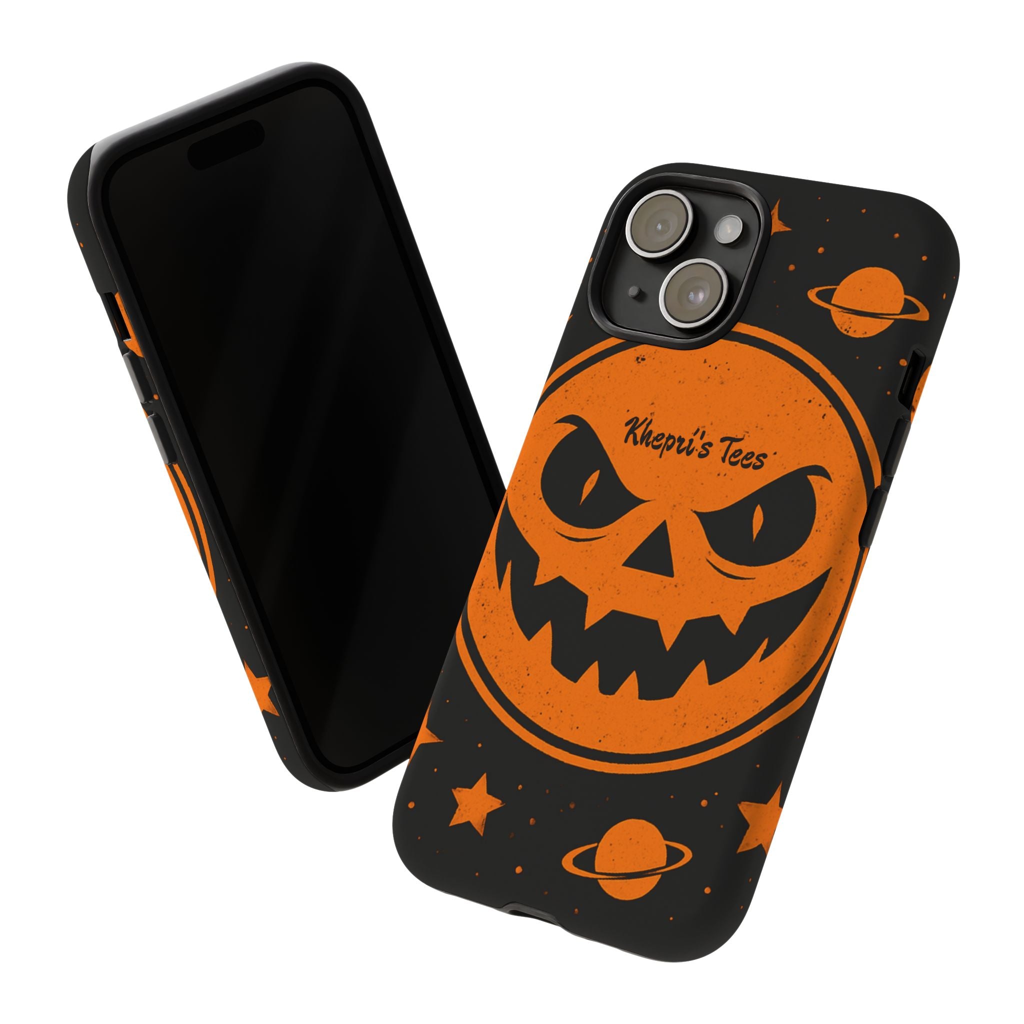 Halloween Monster Sun Phone Case, Spooky Cell Phone Cover, Tough Case for Halloween Lovers, Galaxy Print Phone Accessory, Kids & Adults Gift
