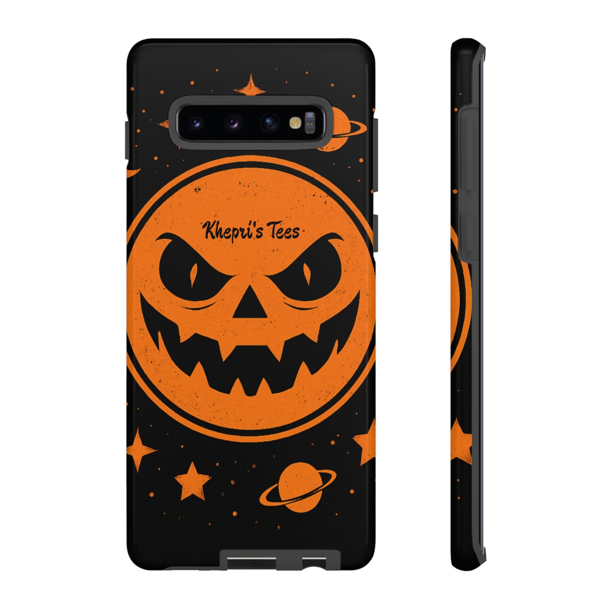 Halloween Monster Sun Phone Case, Spooky Cell Phone Cover, Tough Case for Halloween Lovers, Galaxy Print Phone Accessory, Kids & Adults Gift