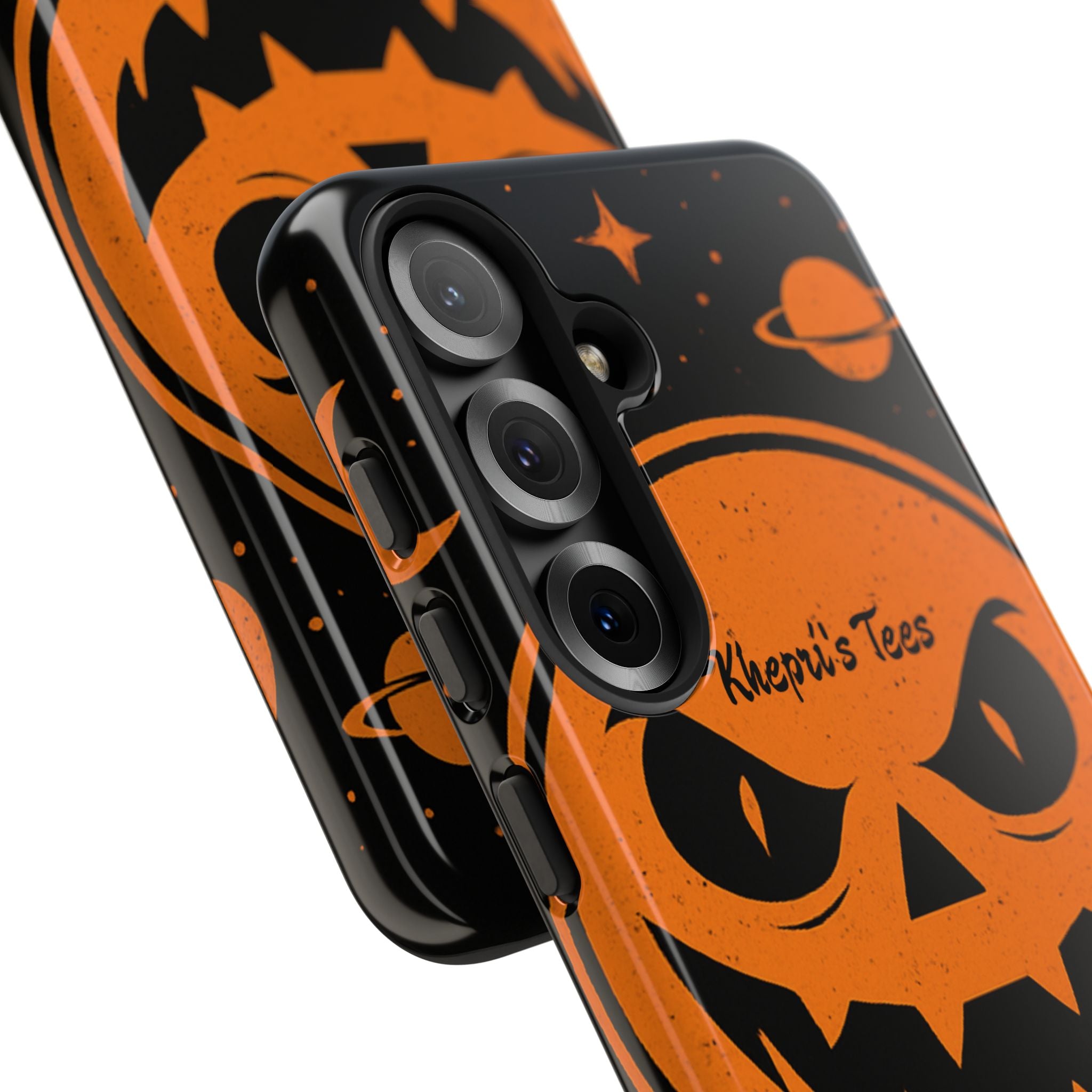 Halloween Monster Sun Phone Case, Spooky Cell Phone Cover, Tough Case for Halloween Lovers, Galaxy Print Phone Accessory, Kids & Adults Gift