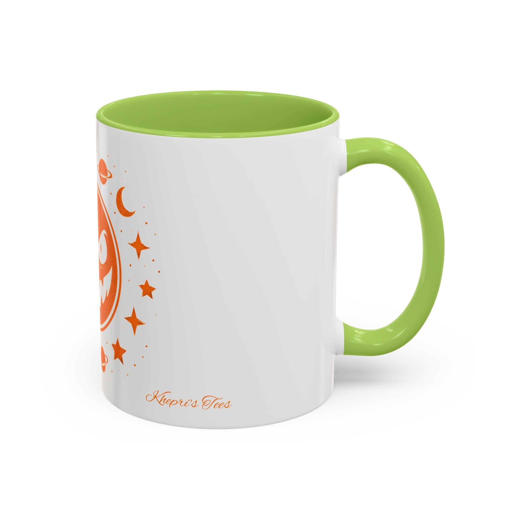 Cosmic Grin Coffee Mug - Fun Space Design, Halloween Gift, Unique Ceramic Mug, Sci-Fi Lover's Drinkware, Planetary Decor