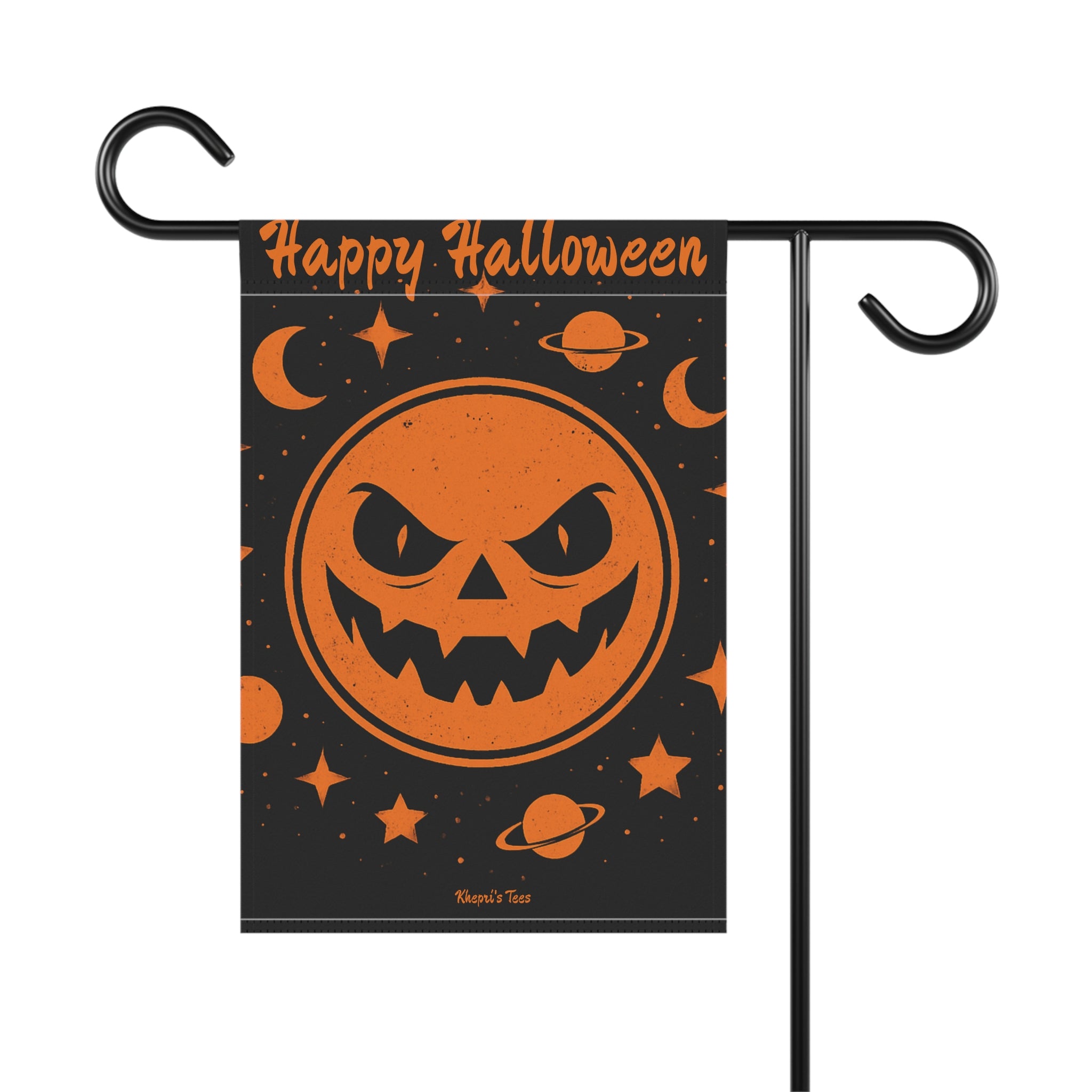 Halloween Garden Banner, Spooky Outdoor Decor, Happy Halloween Flag, Fall Decorations, Garden Stake, Seasonal Yard Art
