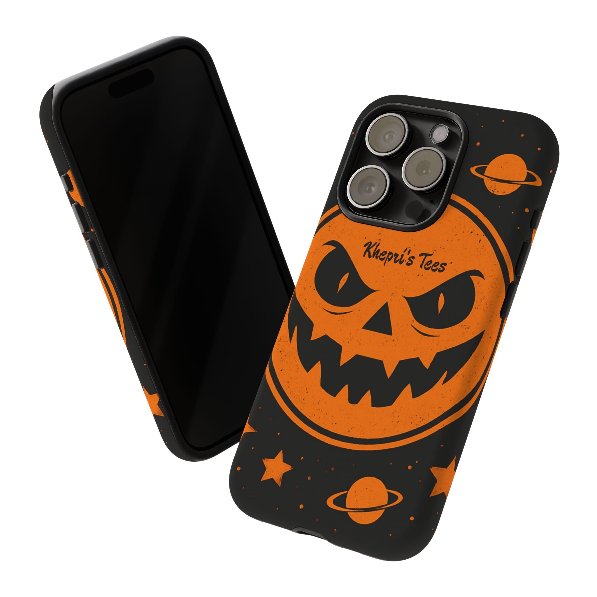 Halloween Monster Sun Phone Case, Spooky Cell Phone Cover, Tough Case for Halloween Lovers, Galaxy Print Phone Accessory, Kids & Adults Gift