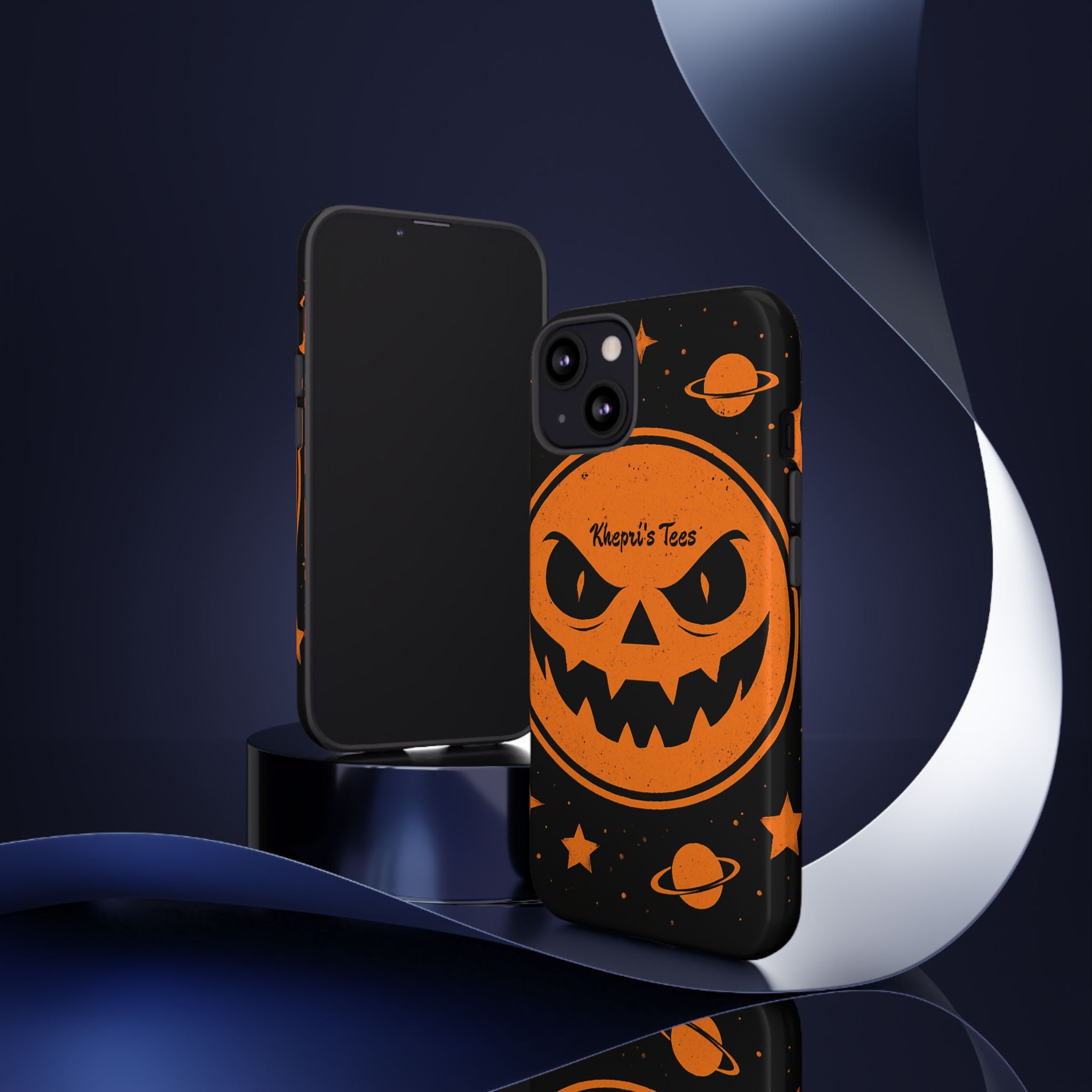Halloween Monster Sun Phone Case, Spooky Cell Phone Cover, Tough Case for Halloween Lovers, Galaxy Print Phone Accessory, Kids & Adults Gift