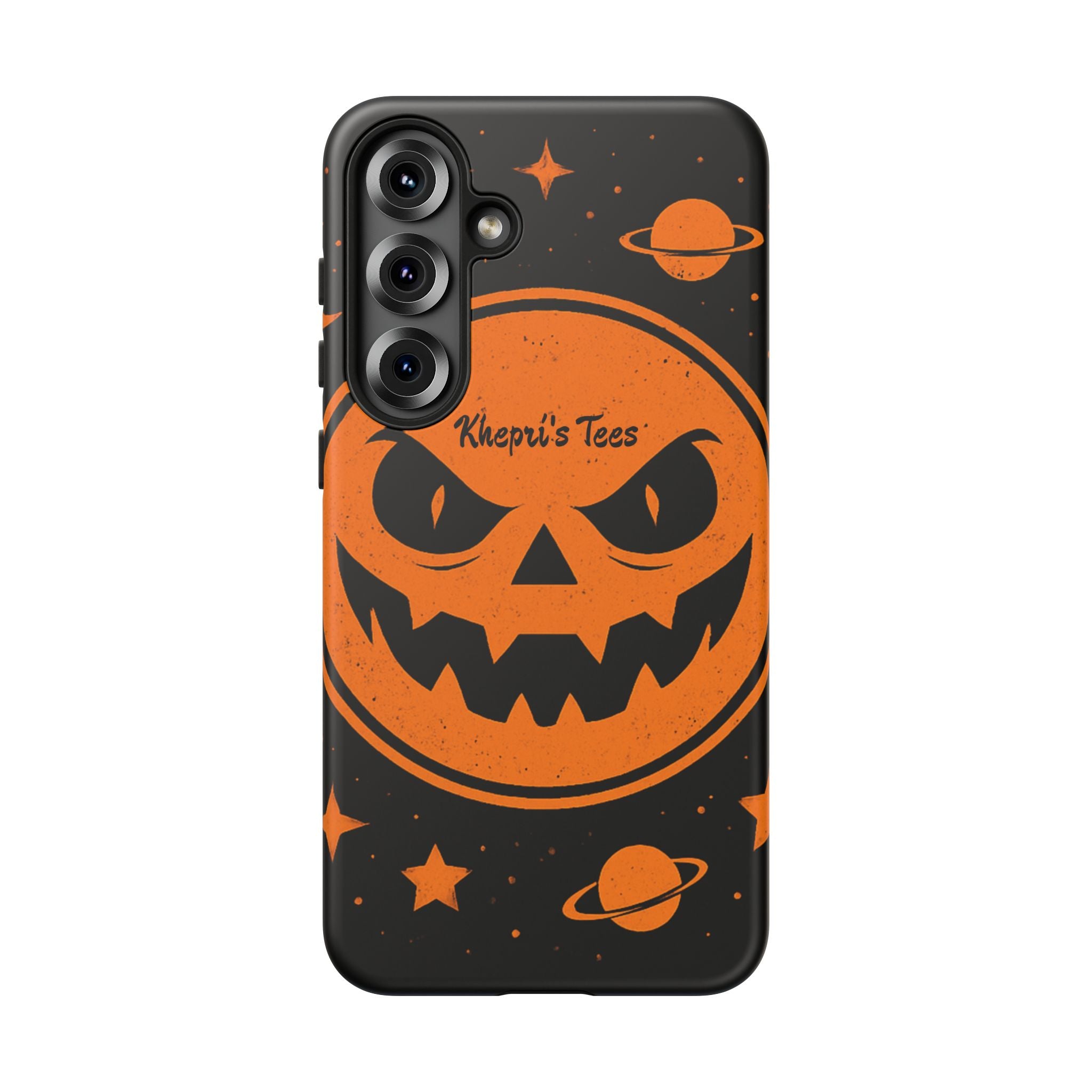 Halloween Monster Sun Phone Case, Spooky Cell Phone Cover, Tough Case for Halloween Lovers, Galaxy Print Phone Accessory, Kids & Adults Gift