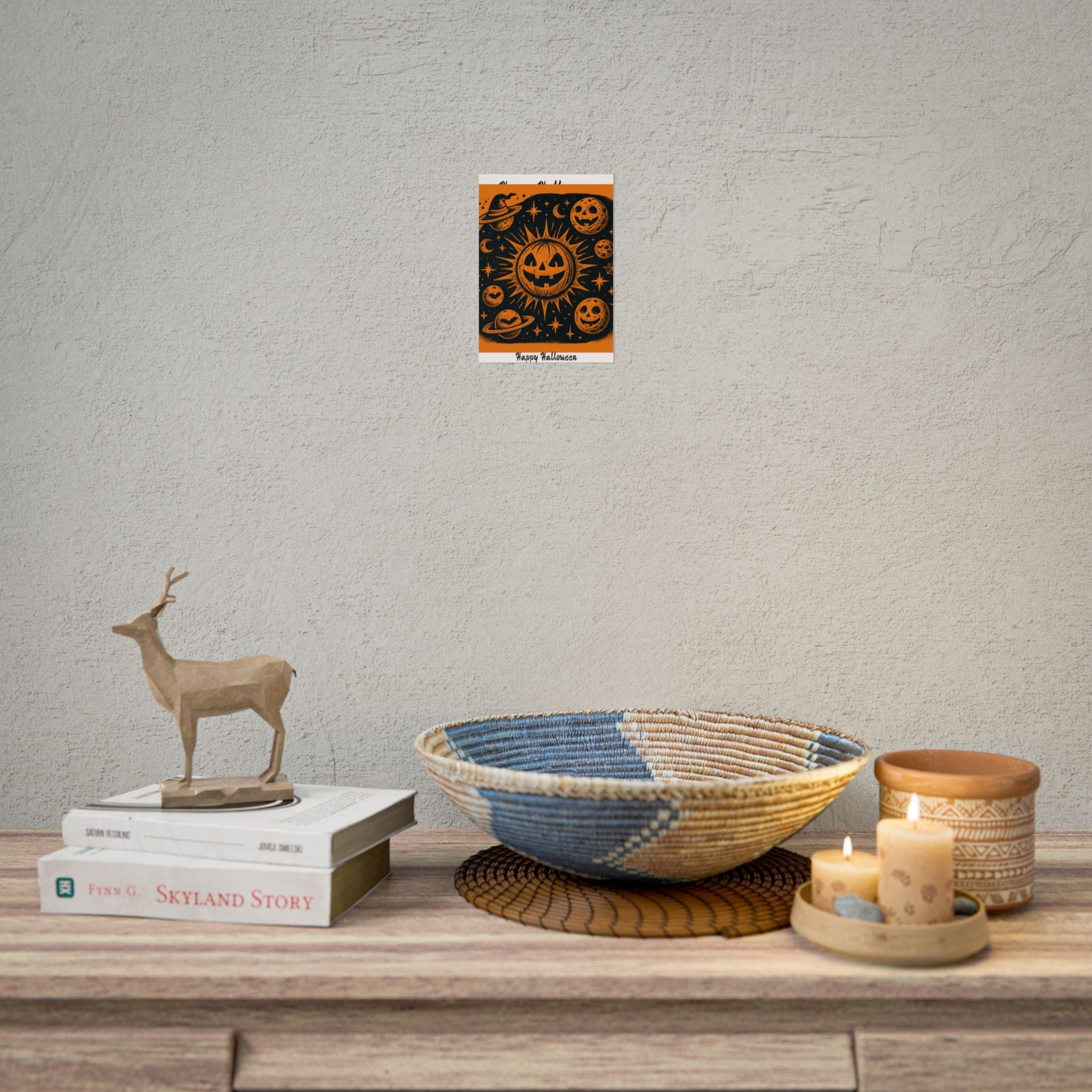 Sun & Friends- Halloween Rolled Poster, Spooky Wall Art, Fall Decor, Trick or Treat Print, Jack-o'-Lantern Home Decor