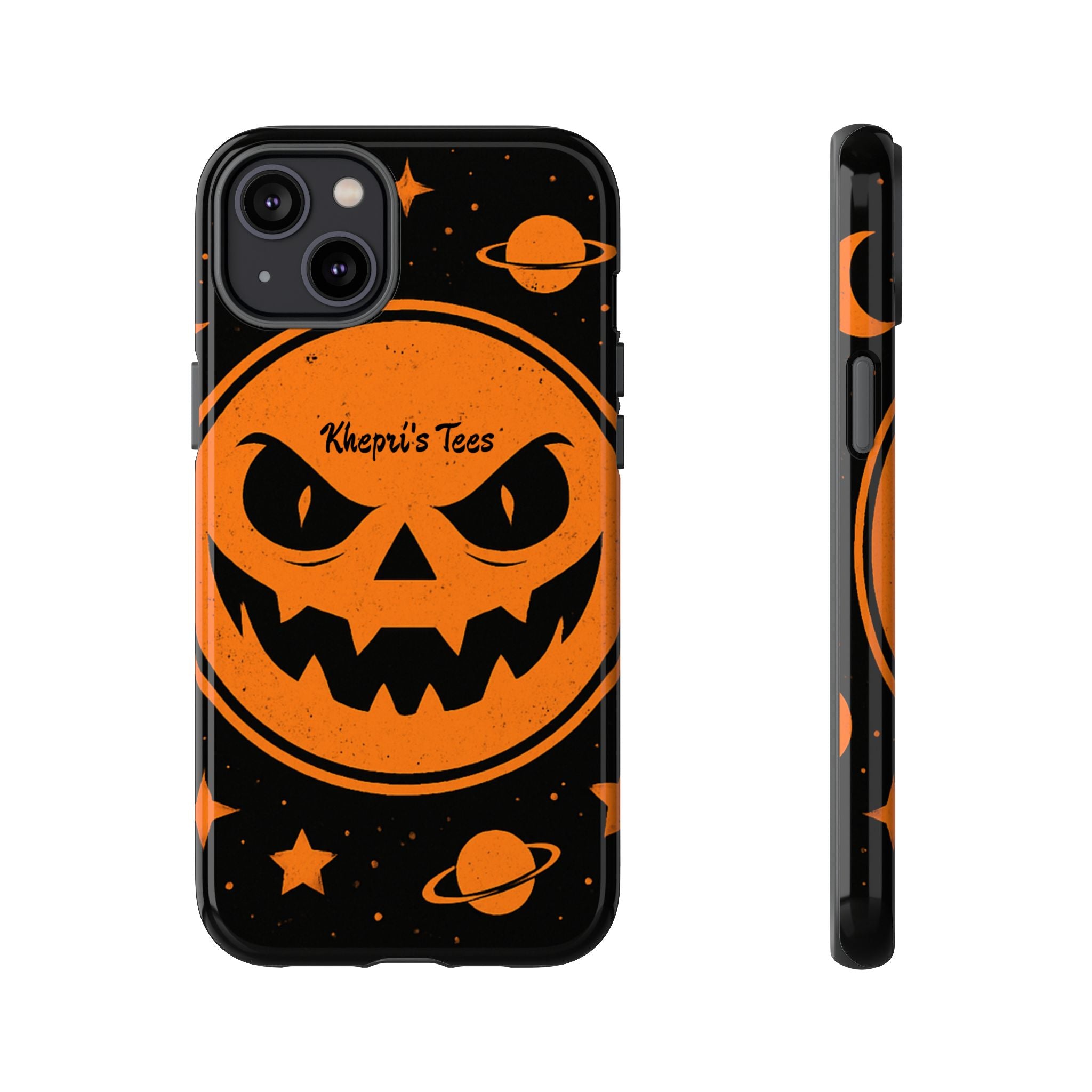 Halloween Monster Sun Phone Case, Spooky Cell Phone Cover, Tough Case for Halloween Lovers, Galaxy Print Phone Accessory, Kids & Adults Gift