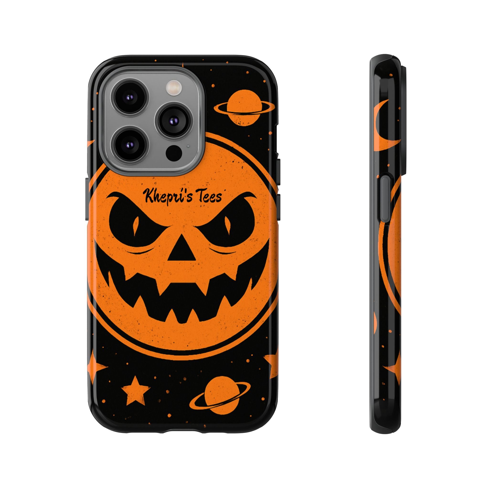 Halloween Monster Sun Phone Case, Spooky Cell Phone Cover, Tough Case for Halloween Lovers, Galaxy Print Phone Accessory, Kids & Adults Gift