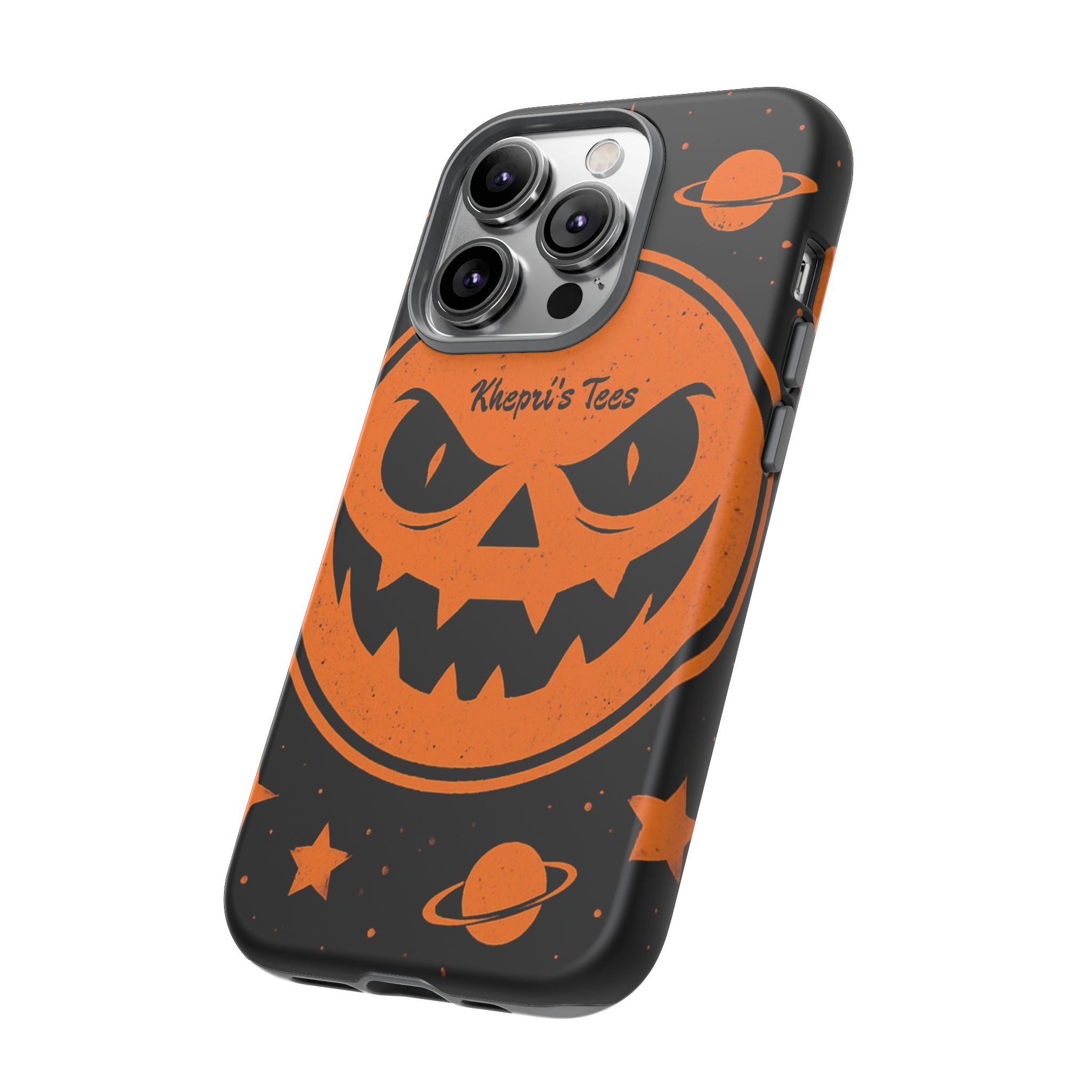 Halloween Monster Sun Phone Case, Spooky Cell Phone Cover, Tough Case for Halloween Lovers, Galaxy Print Phone Accessory, Kids & Adults Gift