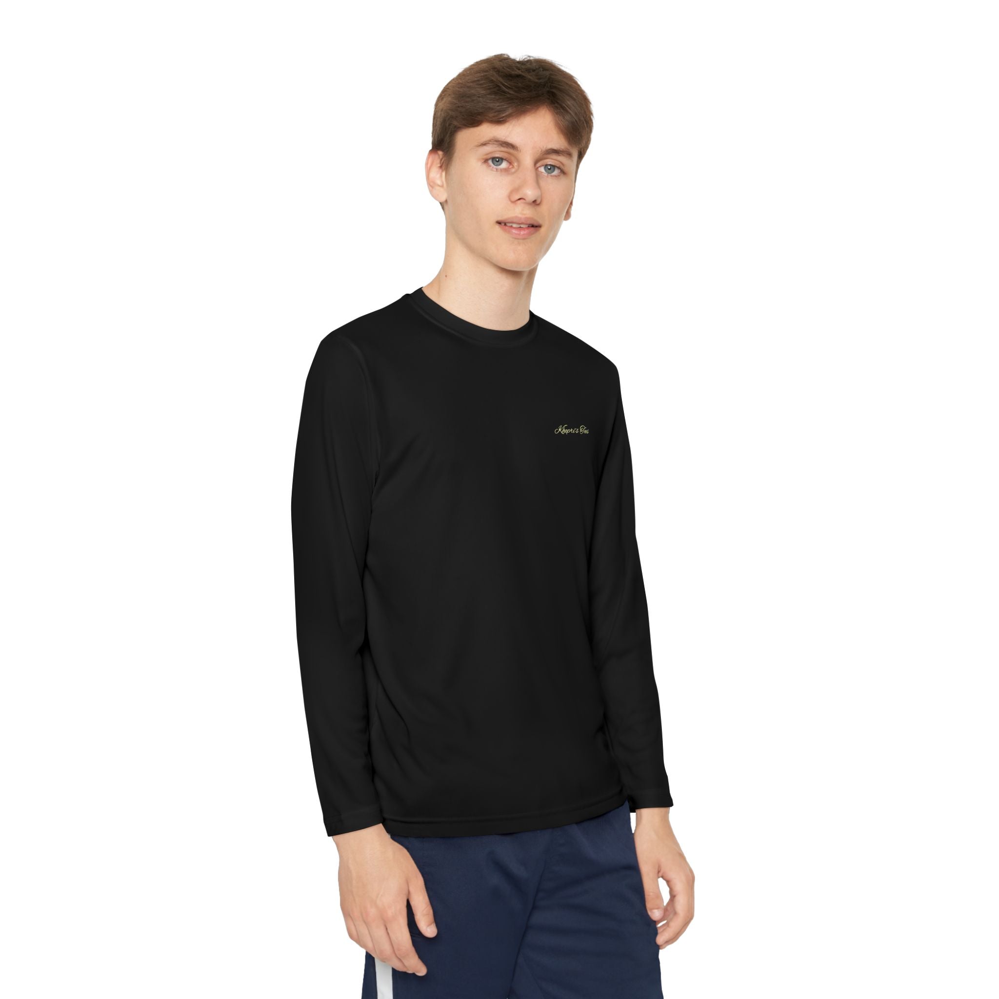 Eclipse-Youth Long Sleeve Tee — Minimal Gold Circle Back Logo