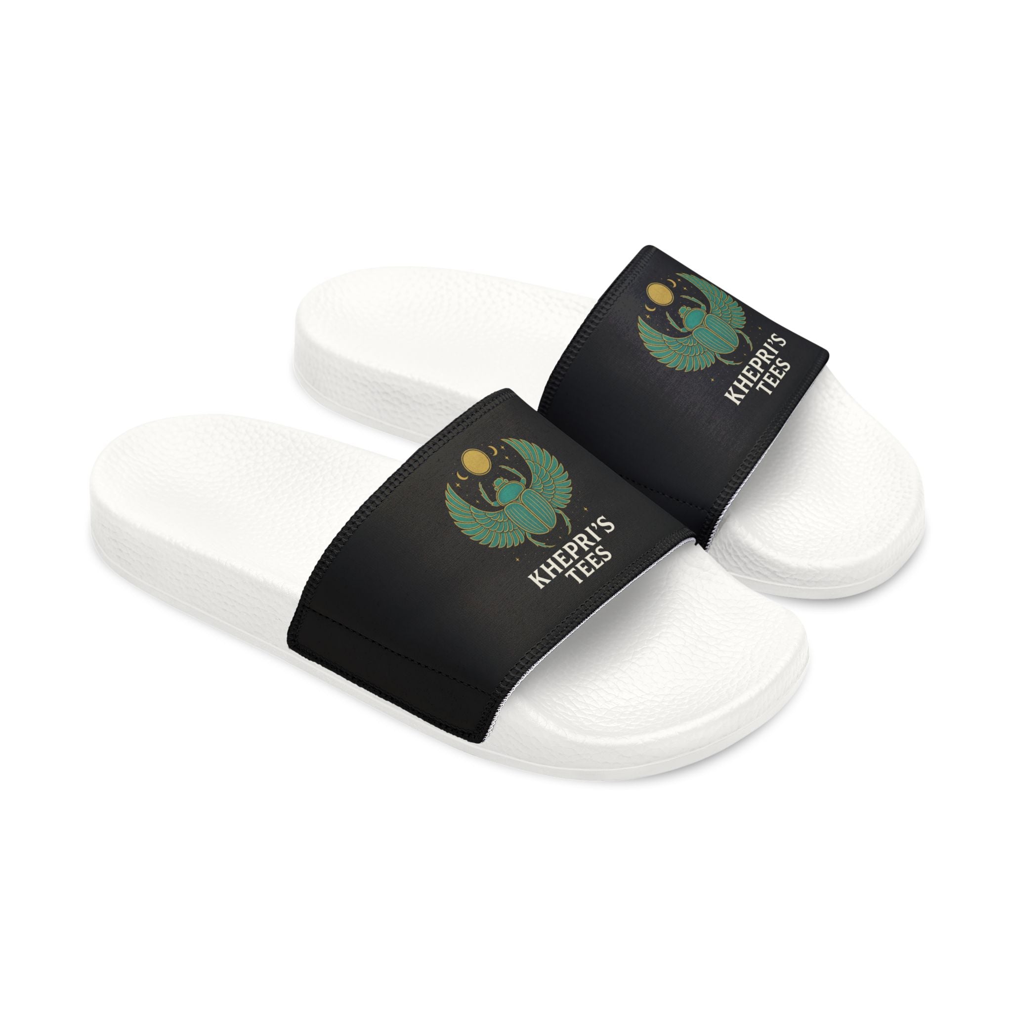 Khepri's Tees Slides (BLK)— Beach, Pool, Walking Slides for Errands & Relaxing