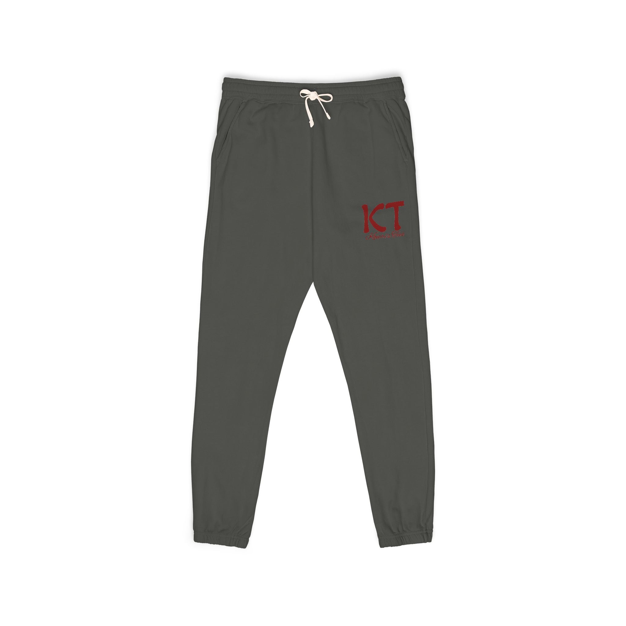 (Red)Comfy Fleece KT Sweatpants for Everyone - Cozy Loungewear, Perfect for Relaxing, Gifts, Travel, Indoor Wear, Khepri's Tees Fashion Pants