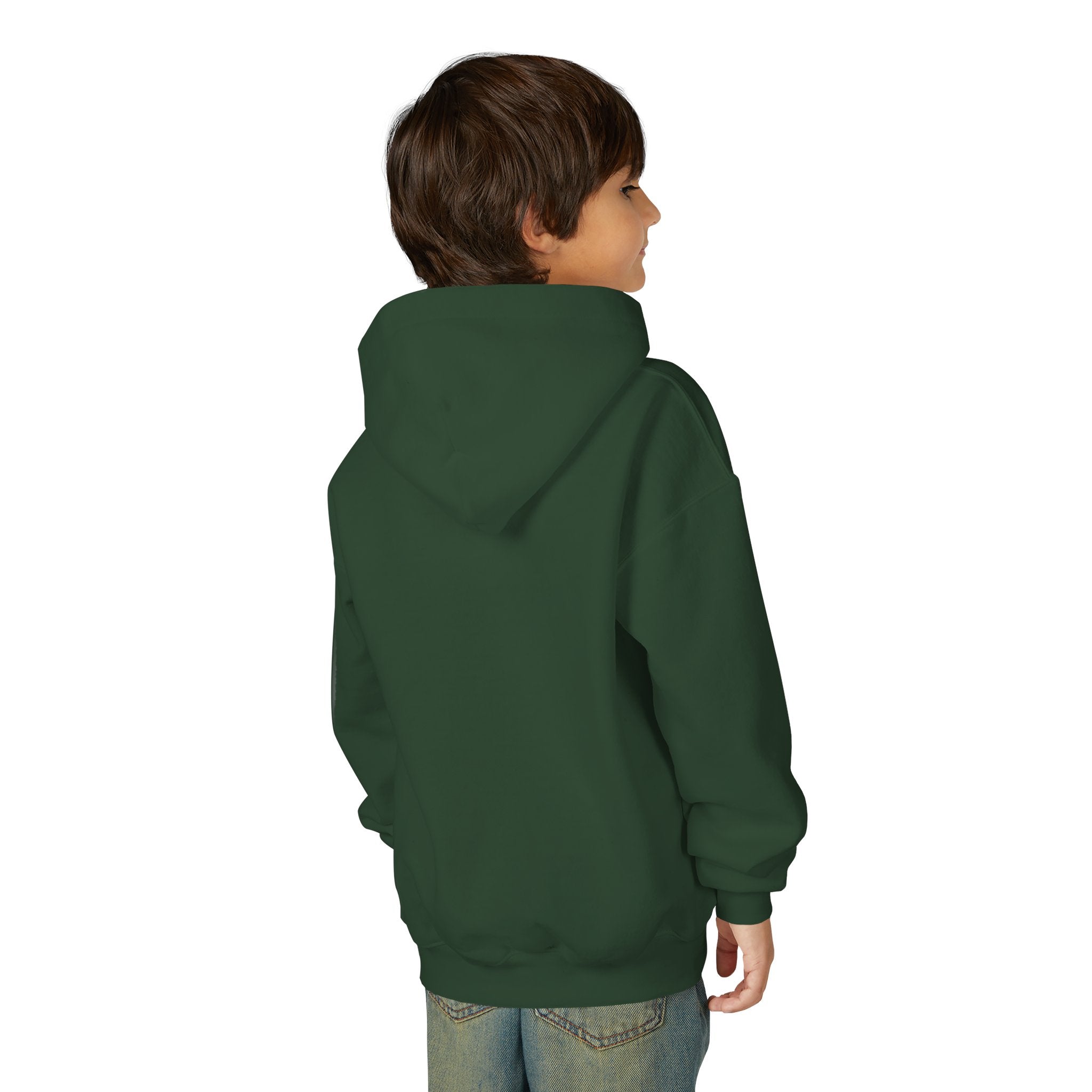 Youth Hoodie — Small Black Solar System Crest Chest Logo, Kids  Graphic Pullover