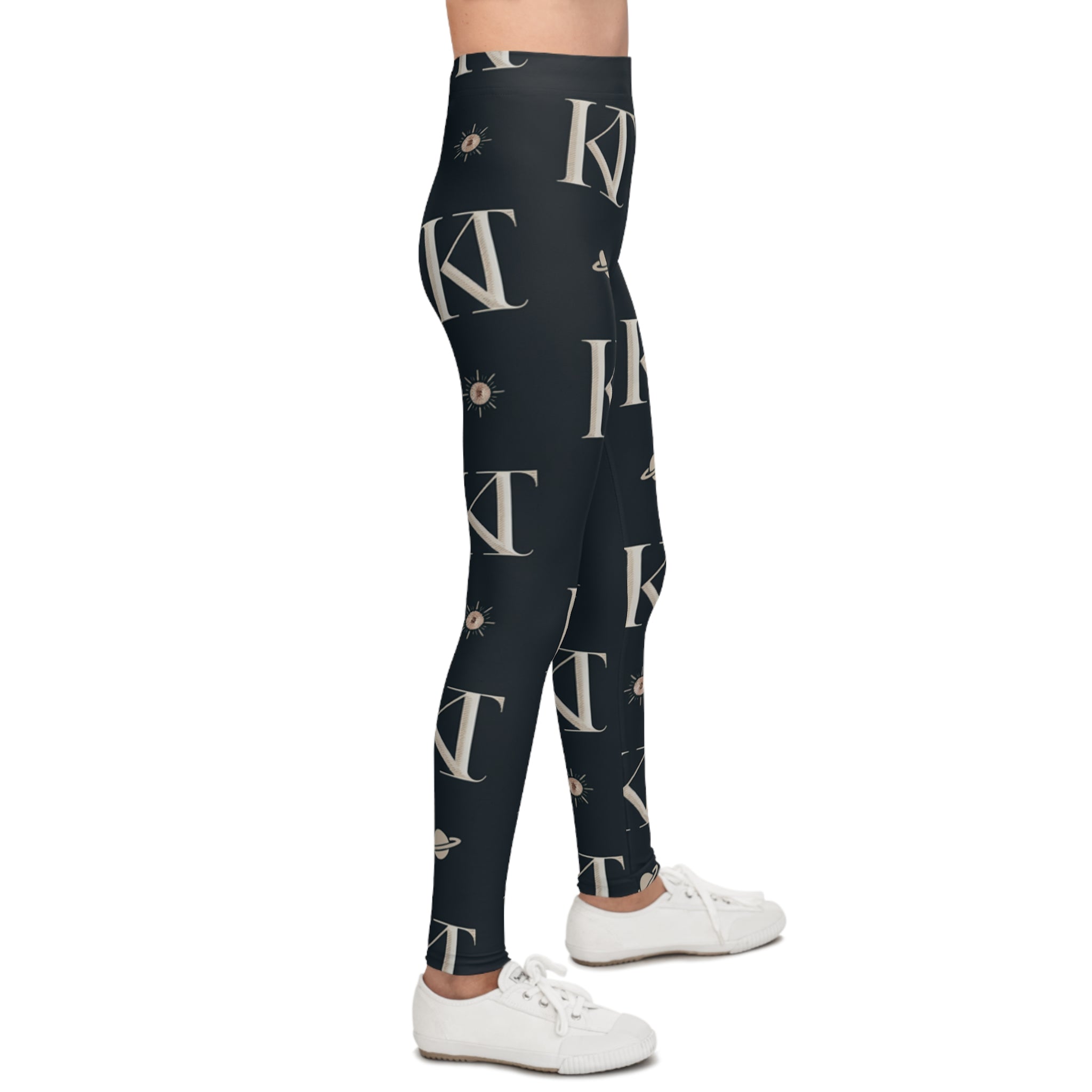 Celestial Youth Leggings, Cosmic Print Activewear, Space-themed Kids Apparel, Trendy Stretch Pants, Perfect for girls boys, Gifts