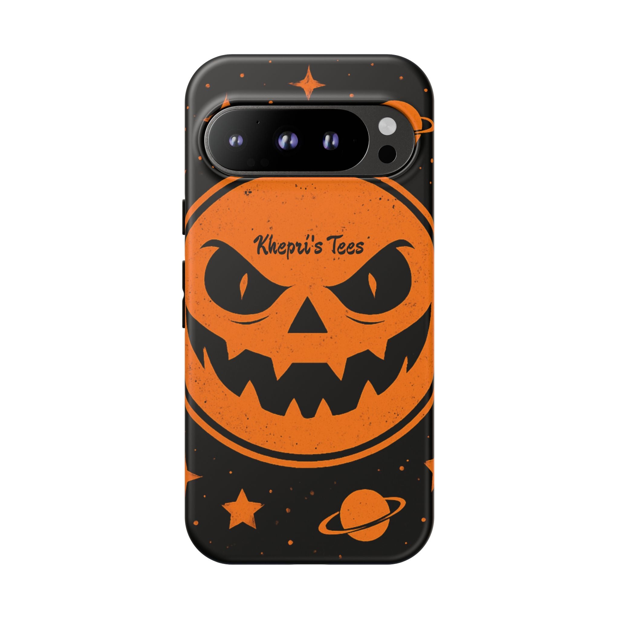 Halloween Monster Sun Phone Case, Spooky Cell Phone Cover, Tough Case for Halloween Lovers, Galaxy Print Phone Accessory, Kids & Adults Gift