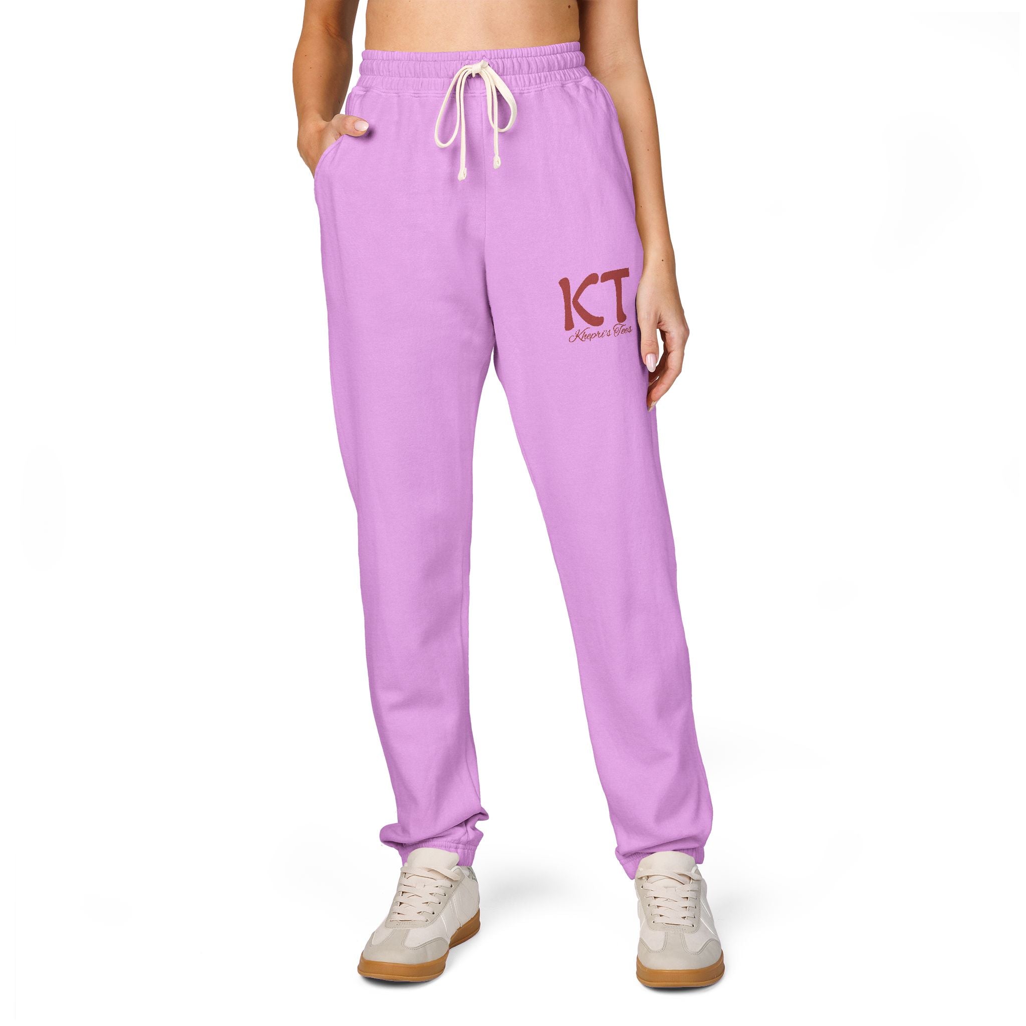 (Red)Comfy Fleece KT Sweatpants for Everyone - Cozy Loungewear, Perfect for Relaxing, Gifts, Travel, Indoor Wear, Khepri's Tees Fashion Pants