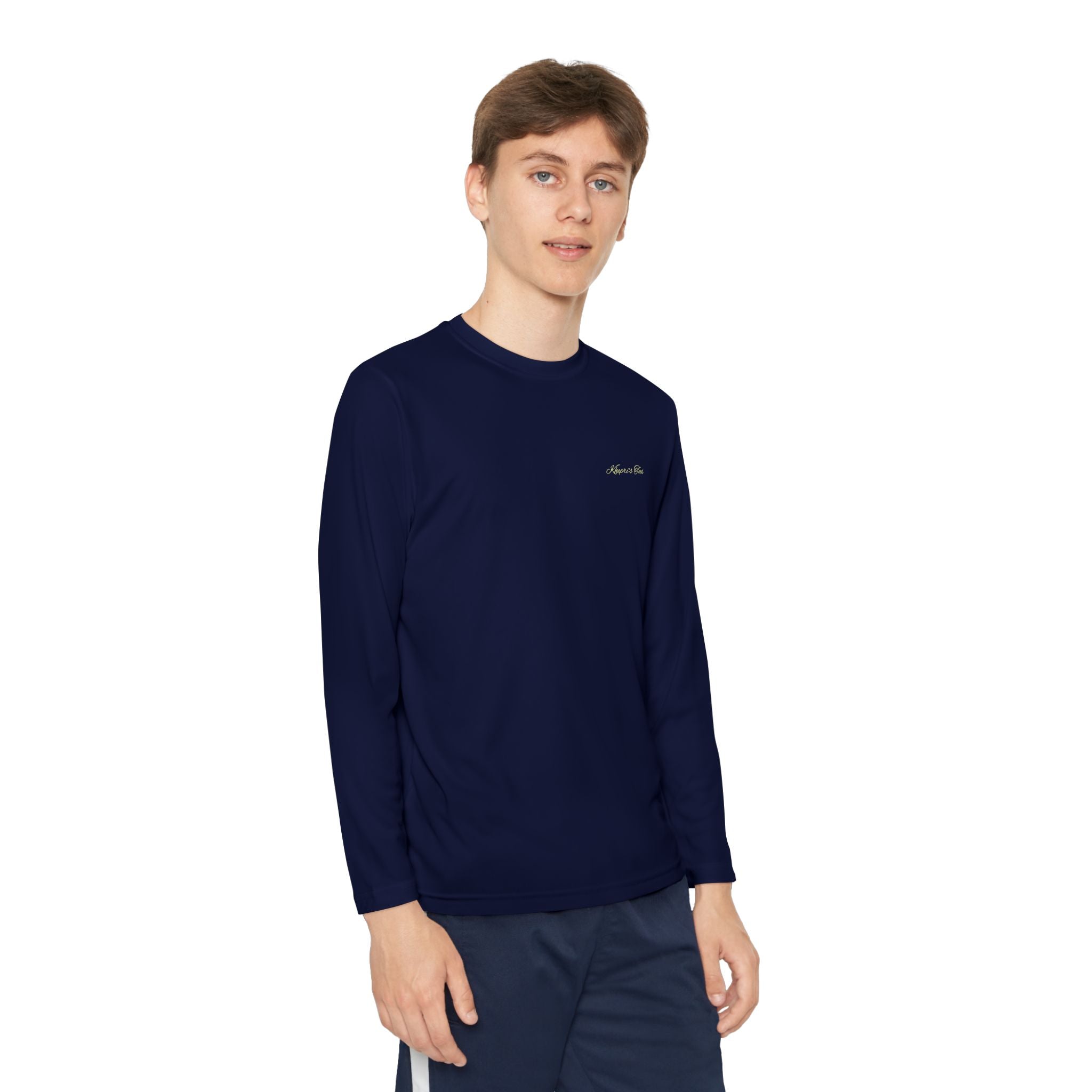 Eclipse-Youth Long Sleeve Tee — Minimal Gold Circle Back Logo