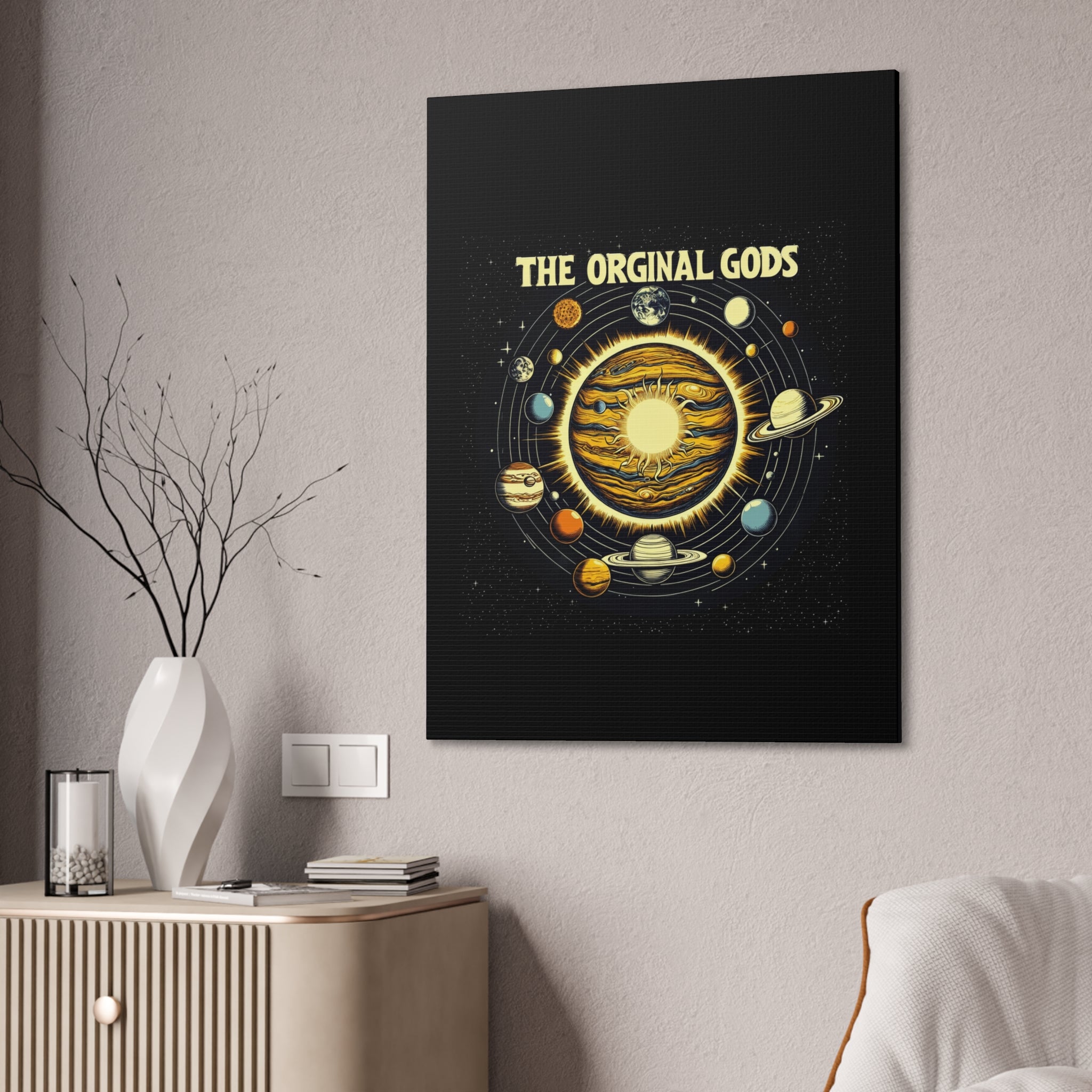 "The Original Gods" Canvas Wall Art — Classic Planetary Picture