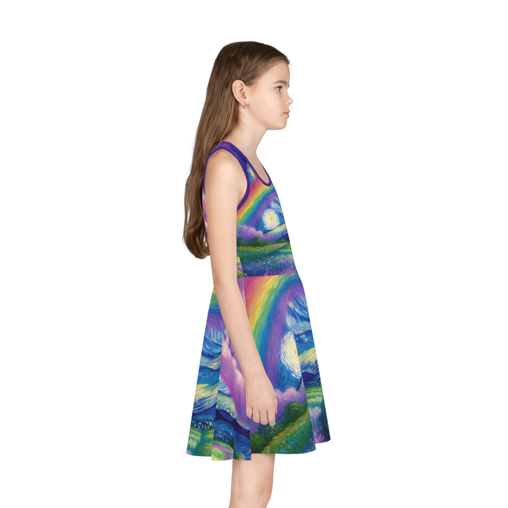 Girls' Sundress — Sunny Day—Van Gogh Inspired Print