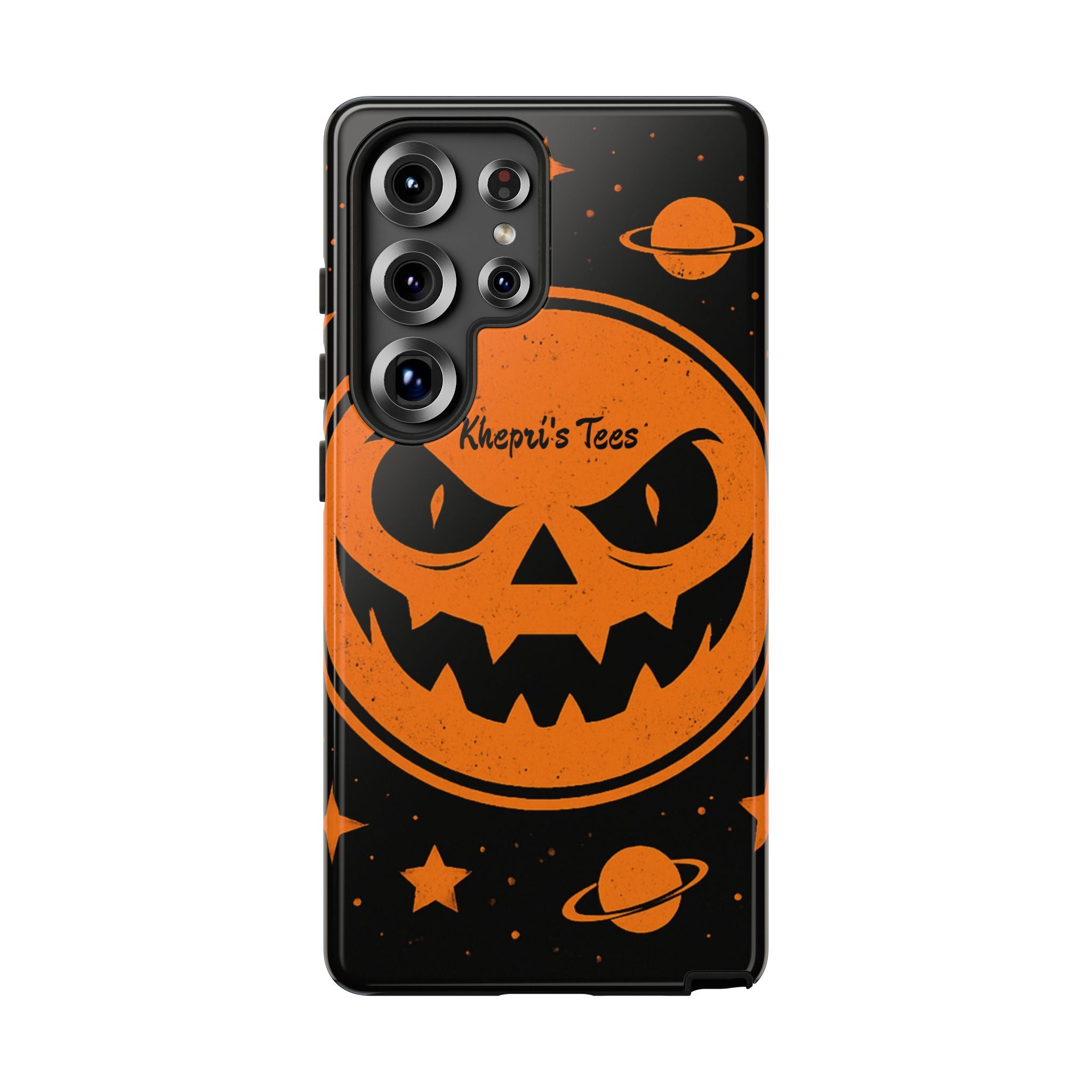 Halloween Monster Sun Phone Case, Spooky Cell Phone Cover, Tough Case for Halloween Lovers, Galaxy Print Phone Accessory, Kids & Adults Gift